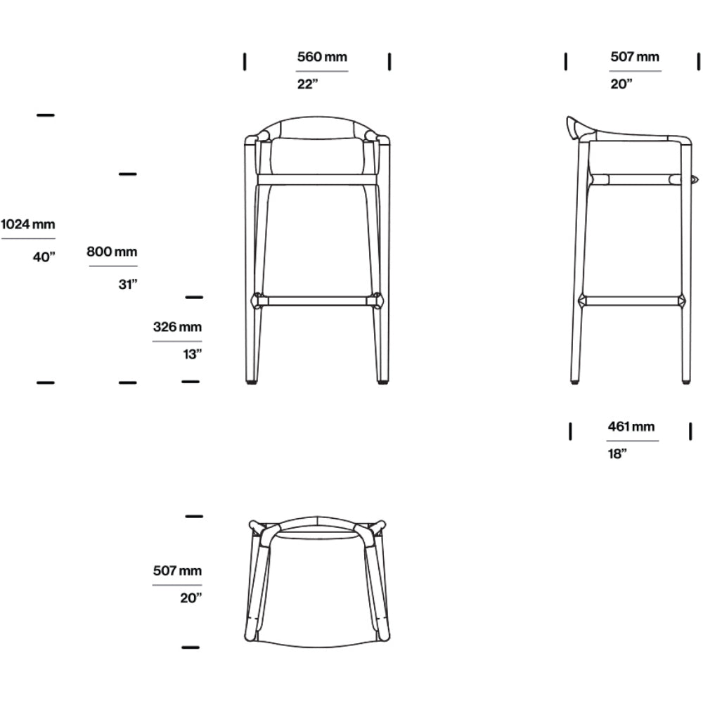 Sagrada Bar Chair Upholstered