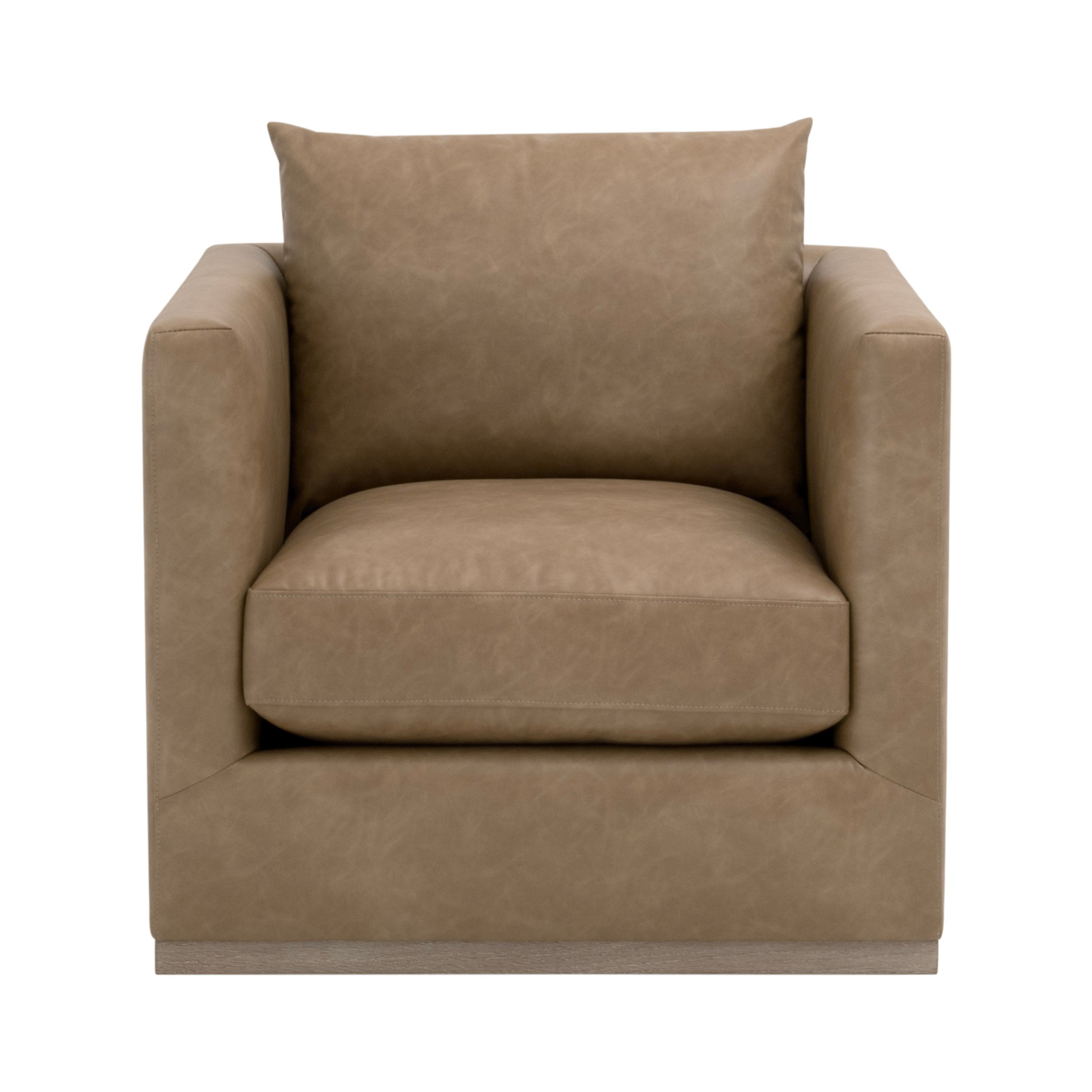 Siena Plinth Base Swivel Club Chair - Ivanhoe Toast