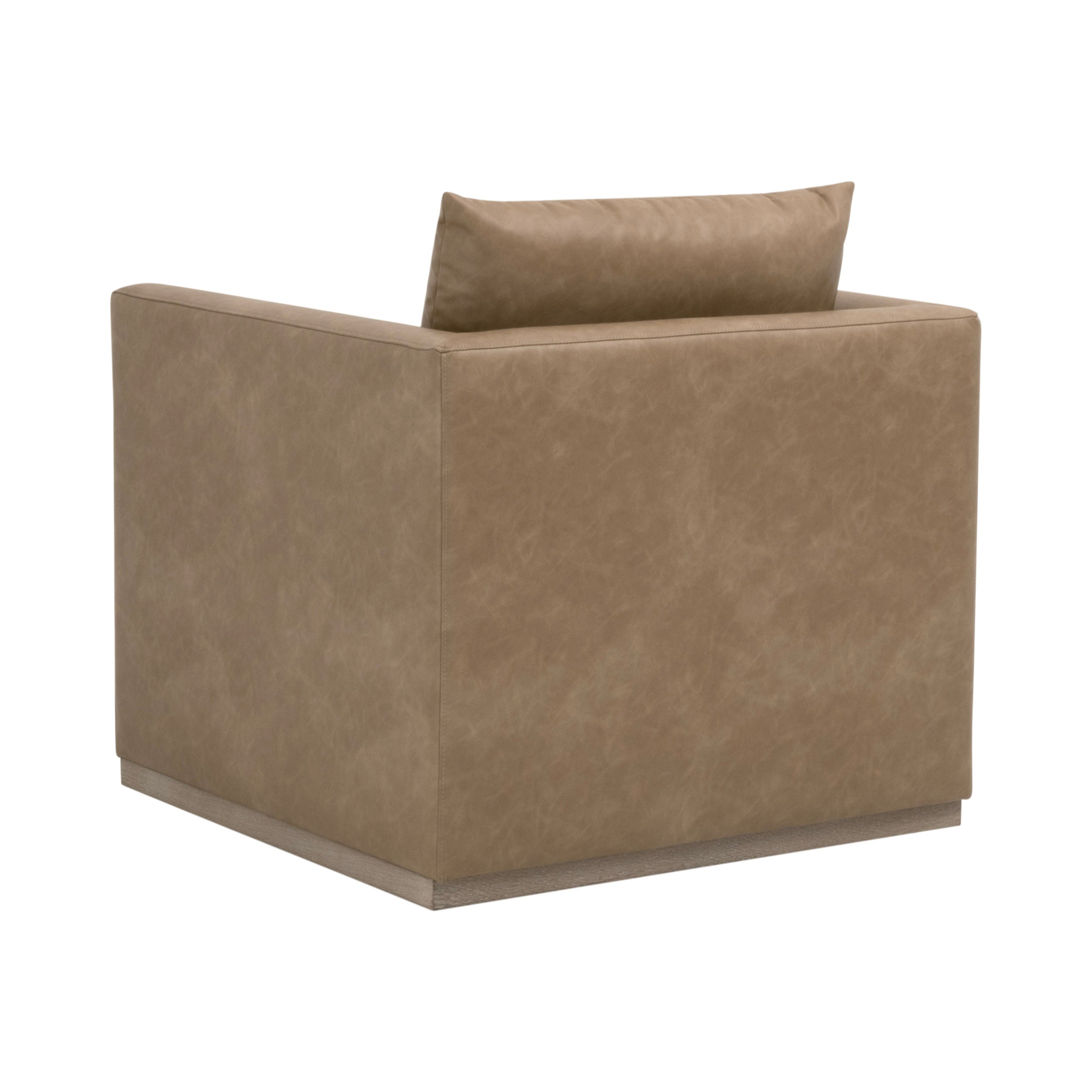 Siena Plinth Base Swivel Club Chair - Ivanhoe Toast