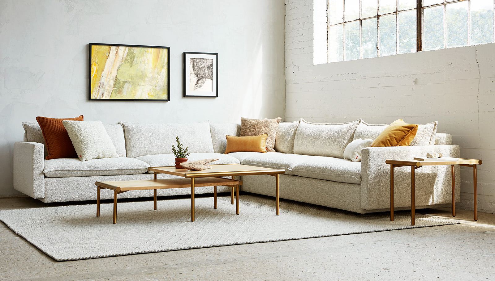 Sola Bi-Sectional Sectional Gus* Four Hands, Mid Century Modern Furniture, Old Bones Furniture Company, Old Bones Co, Modern Mid Century, Designer Furniture, https://www.oldbonesco.com/