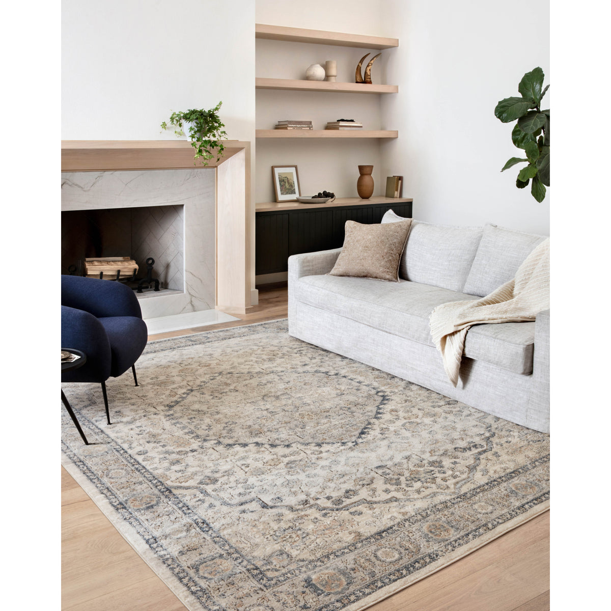 Loloi Teagan Natural/Light Grey Rug by Loloi