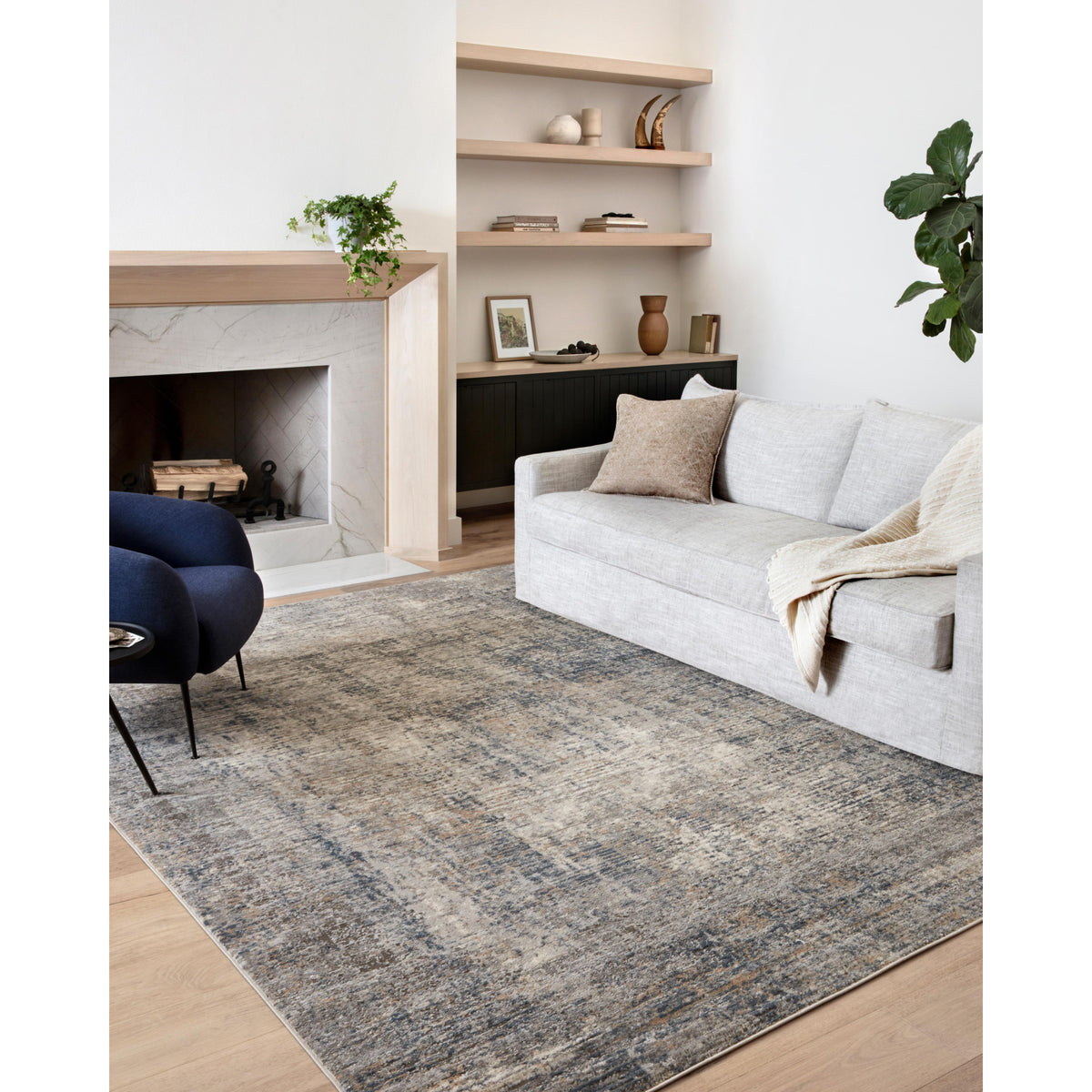 Loloi Teagan Denim/Slate Rug by Loloi