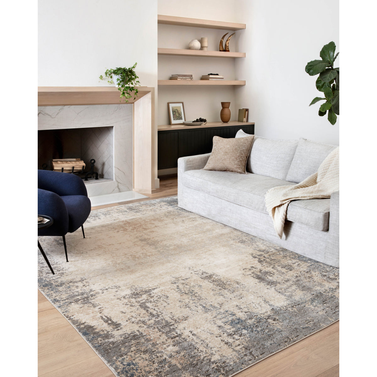 Loloi Teagan Ivory/Mist Rug by Loloi