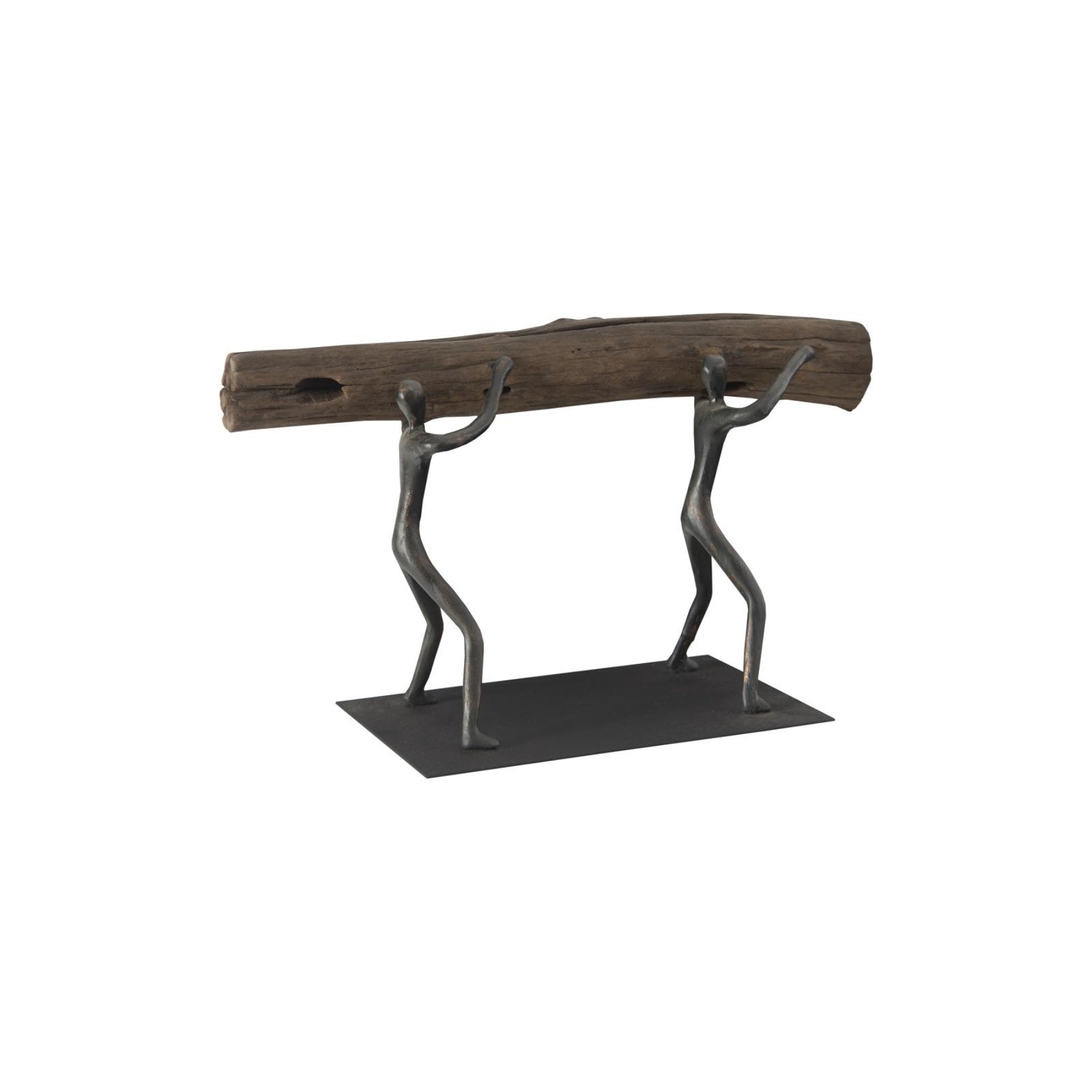 Atlas Tabletop Sculpture - Log Lift with Base