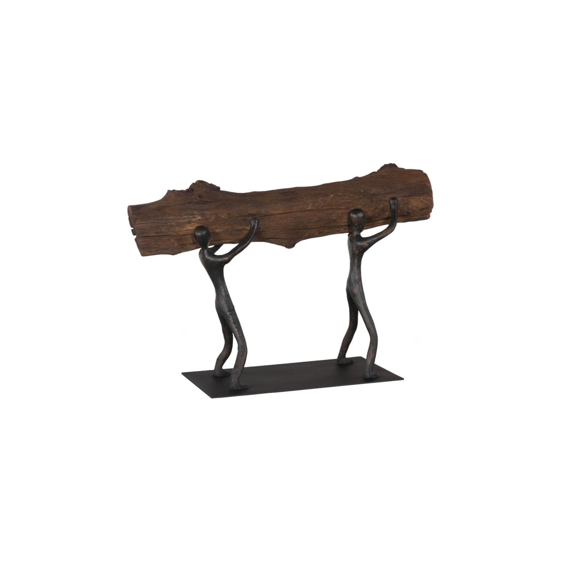 Atlas Tabletop Sculpture - Log Lift with Base