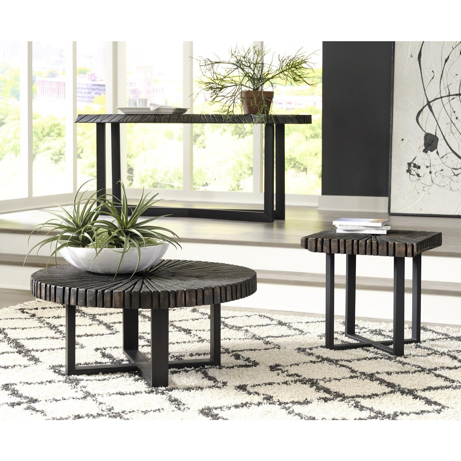 Chainsaw Round Coffee Table