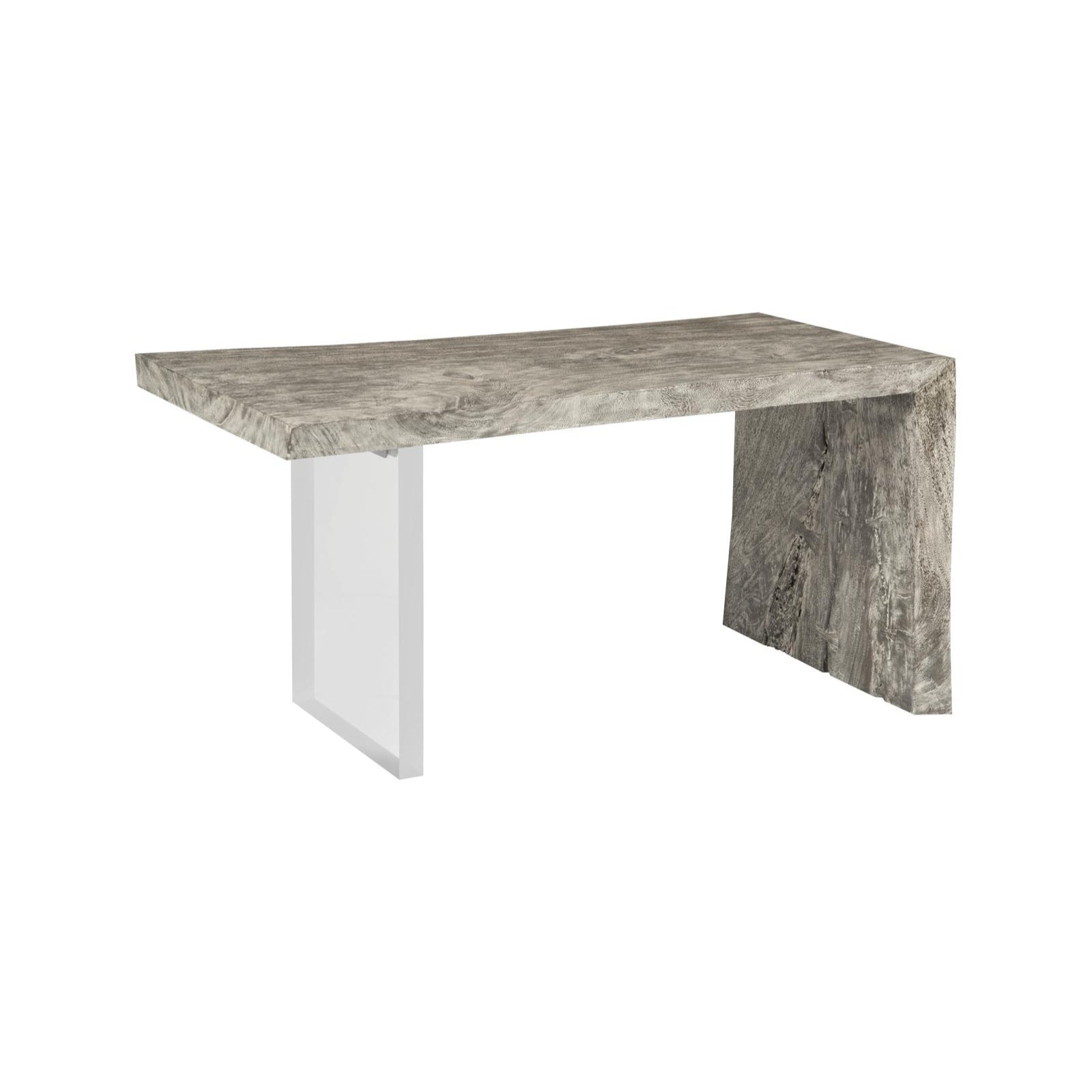 Waterfall Desk with Arcylic Leg