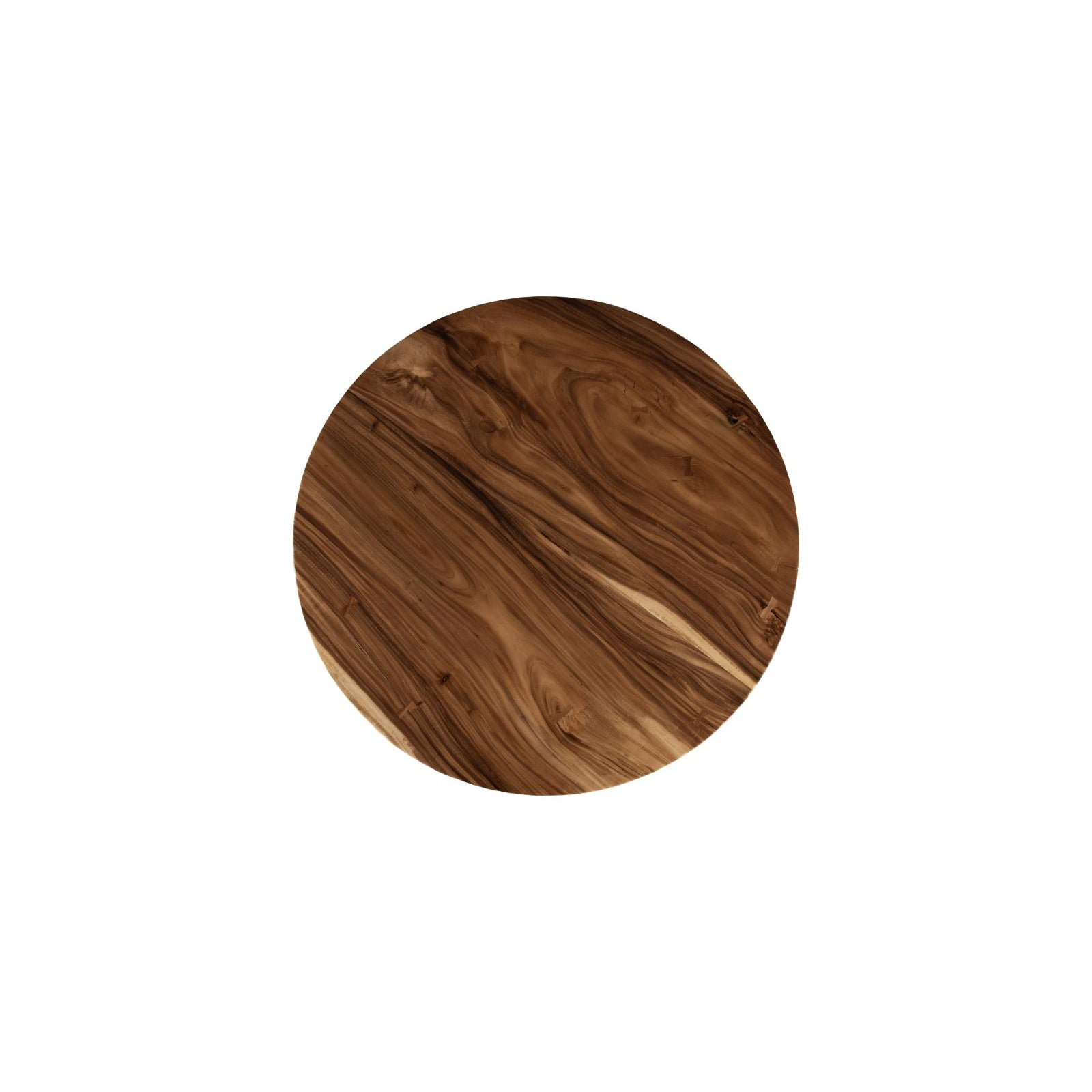 Floating Round Dining Table with Acrylic Legs - Natural