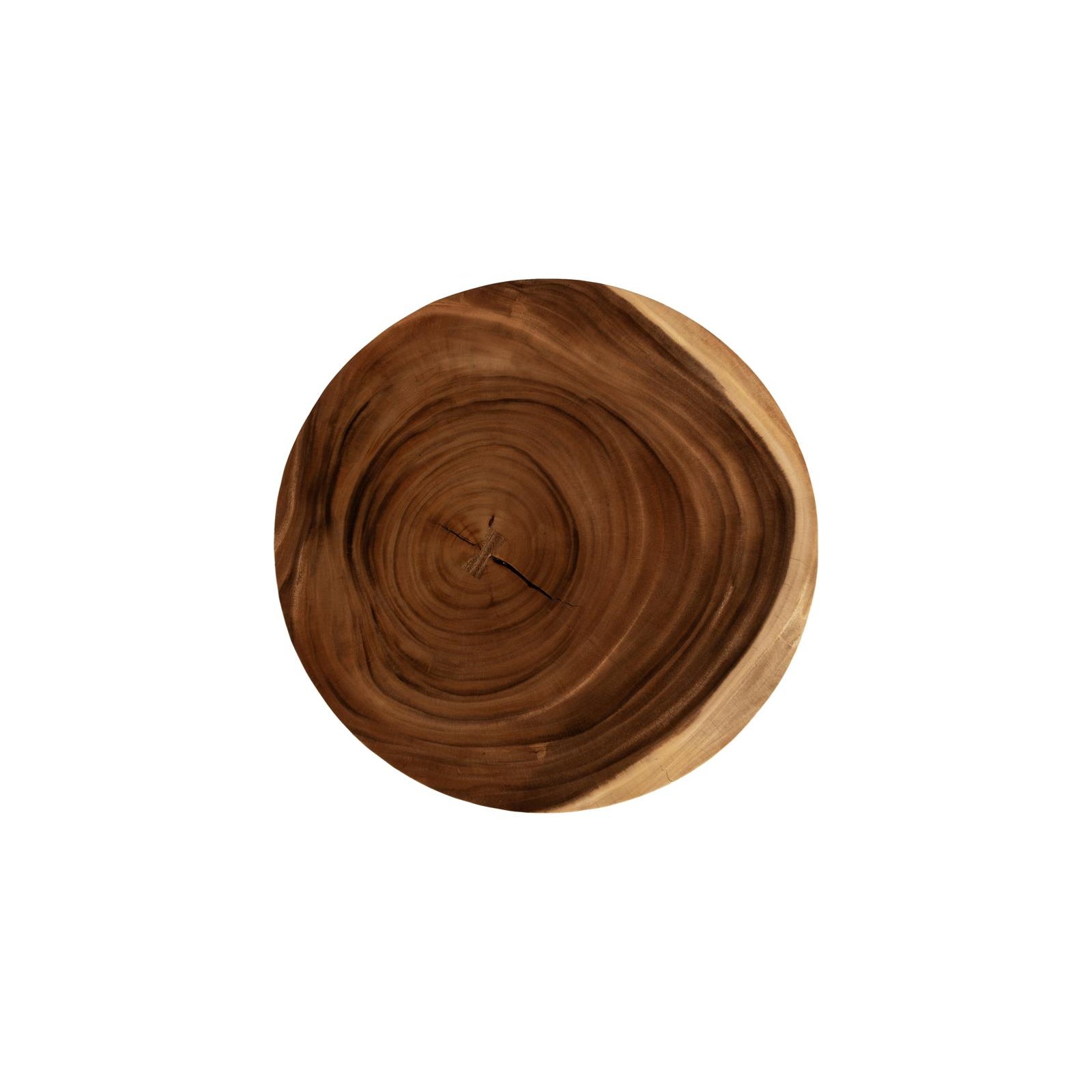 Floating Round Coffee Table with Acrylic Legs - Natural