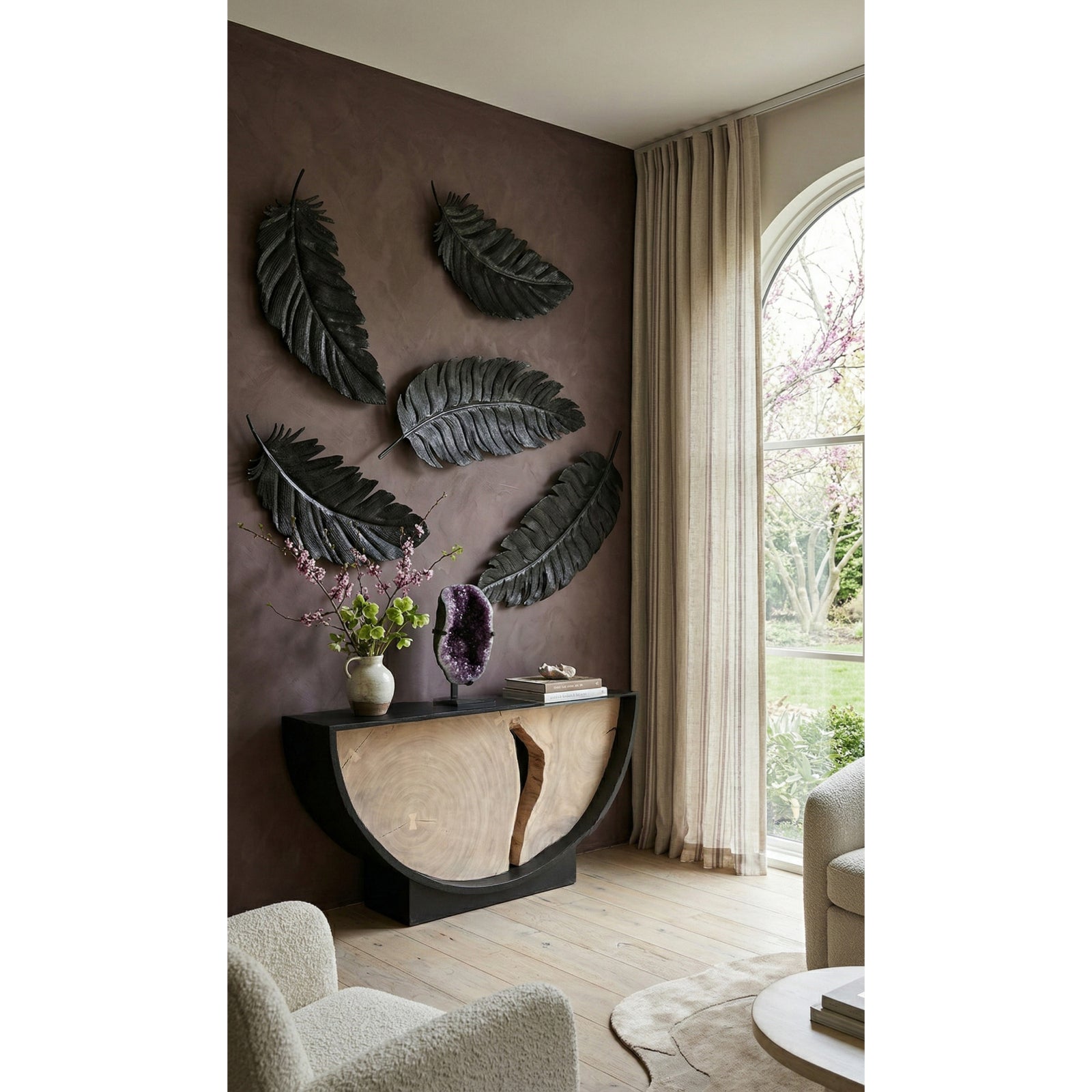Feather Wall Decor - Black