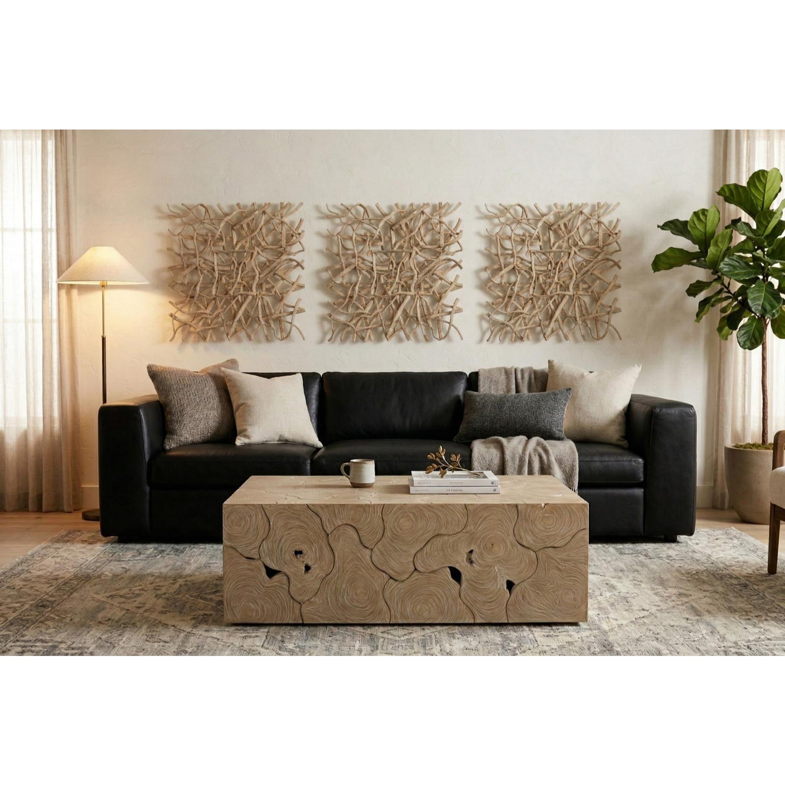 Vine Wall Tile - Bleached