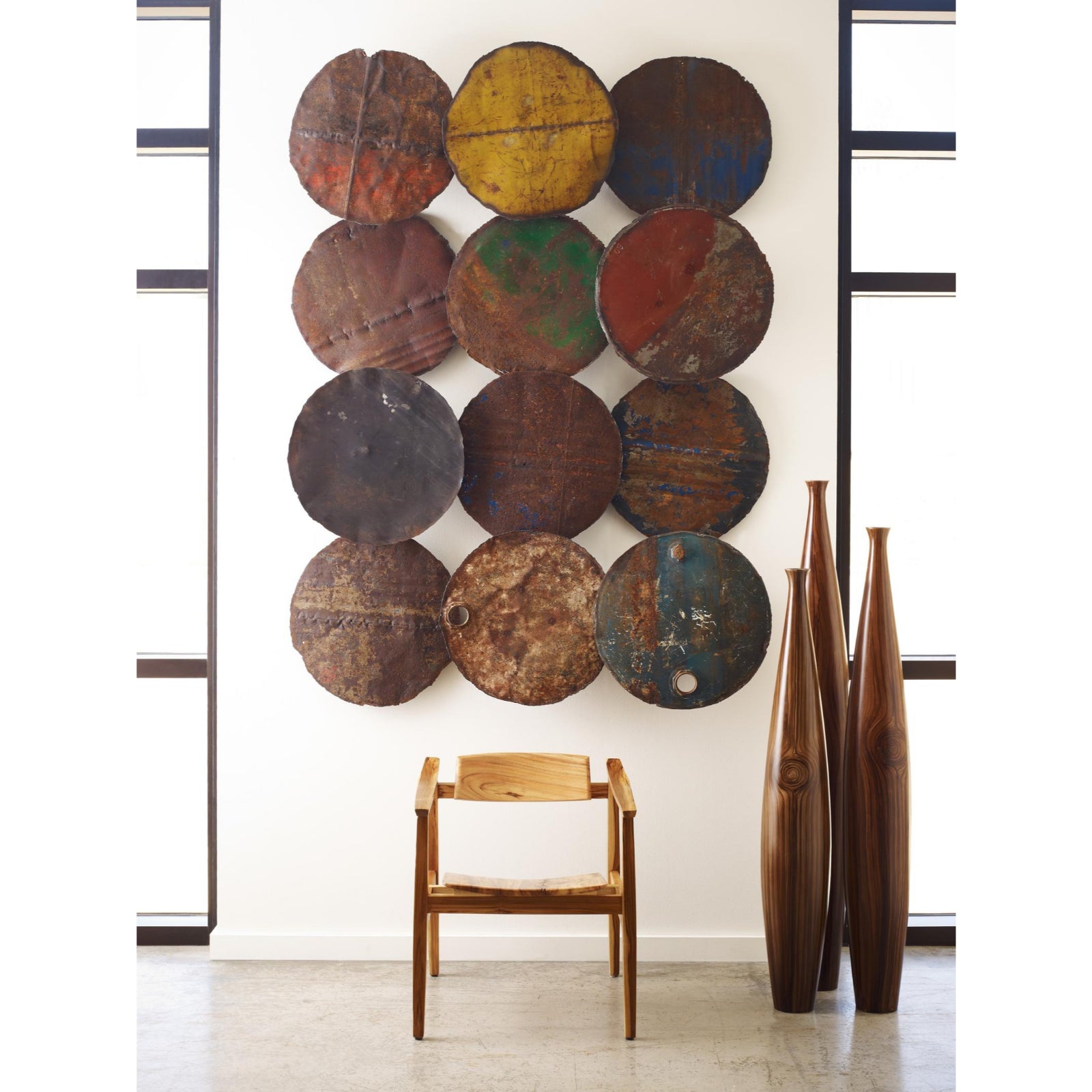 Reclaimed Oil Drum Wall Disc