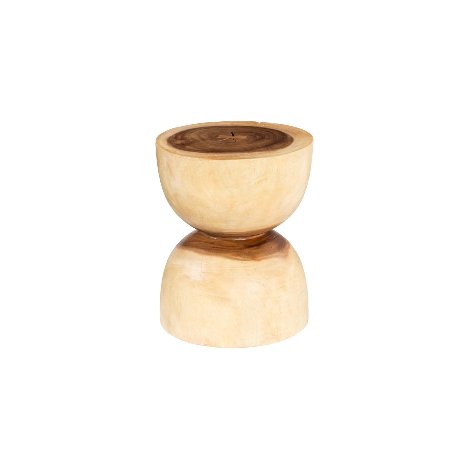 Hourglass Side Table - Brown