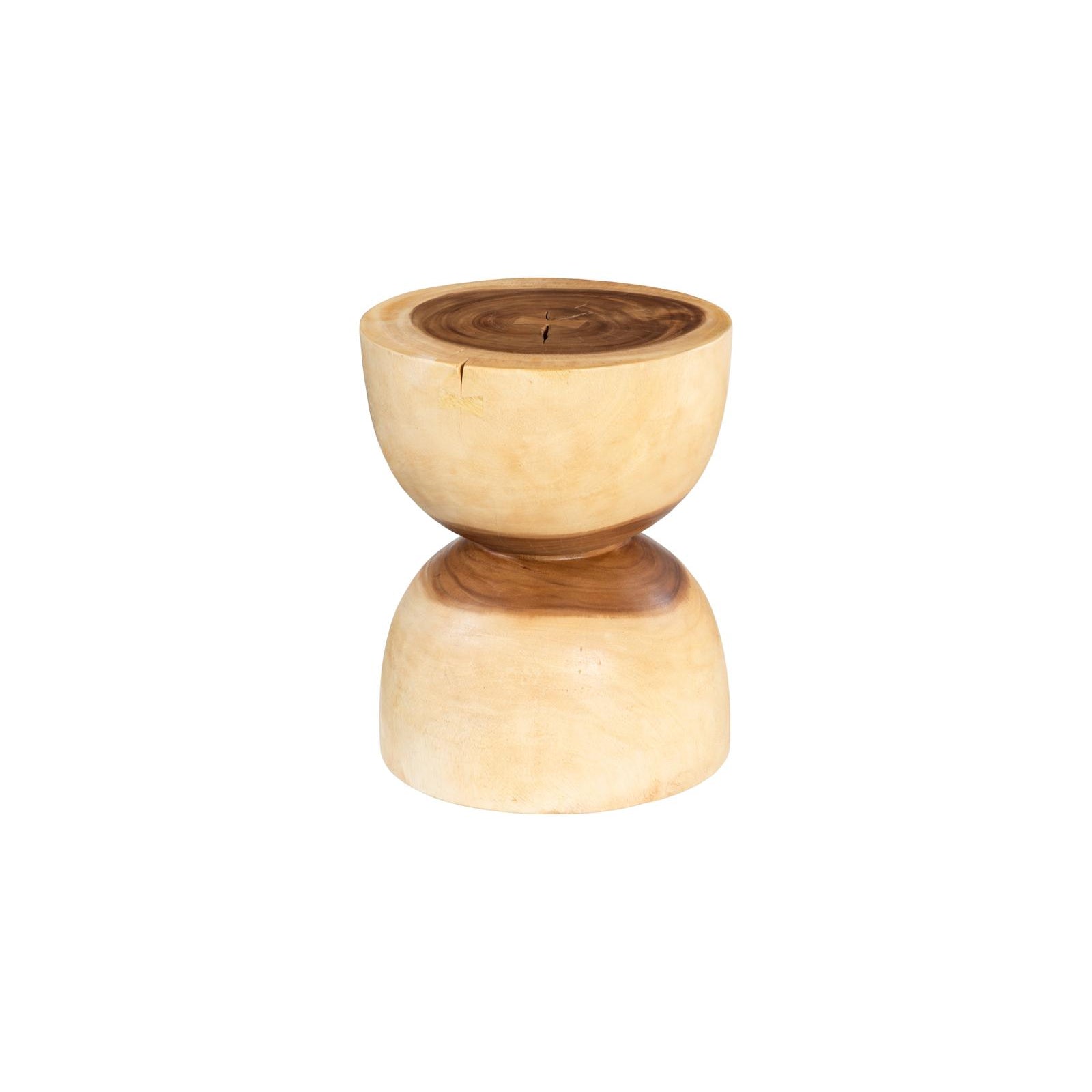 Hourglass Side Table - Brown