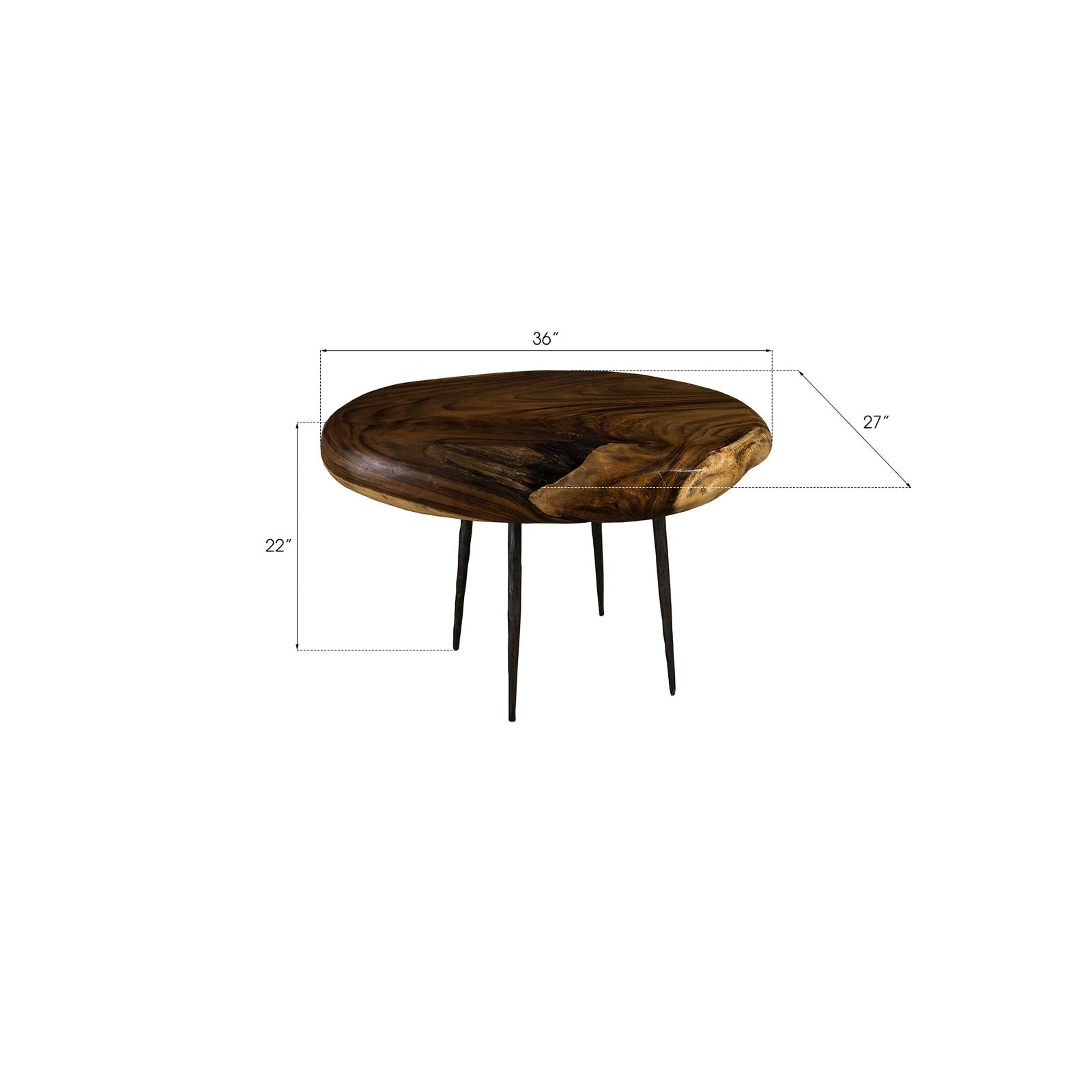 Skipping Stone Side Table - Brown