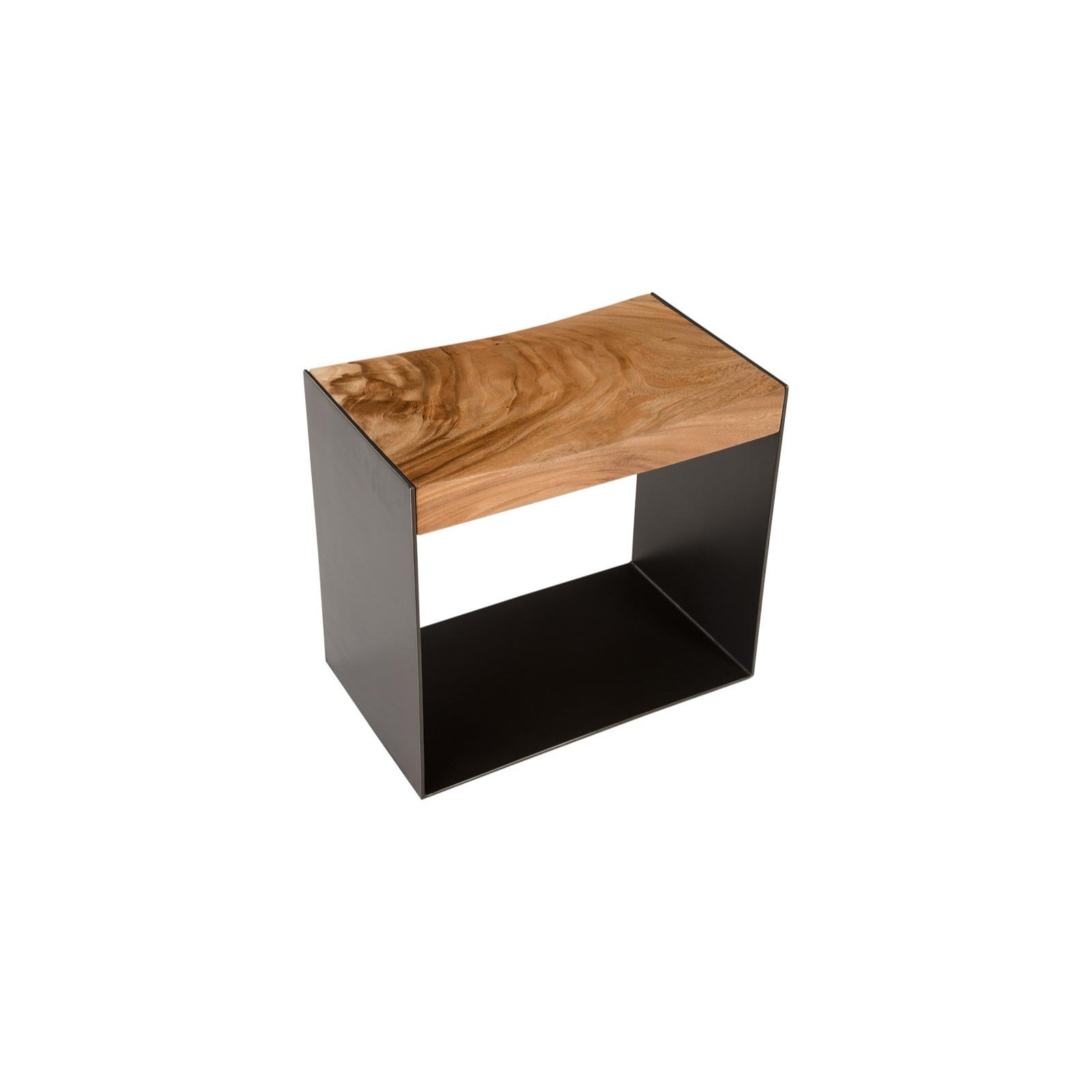 Iron Frame Stool - Natural