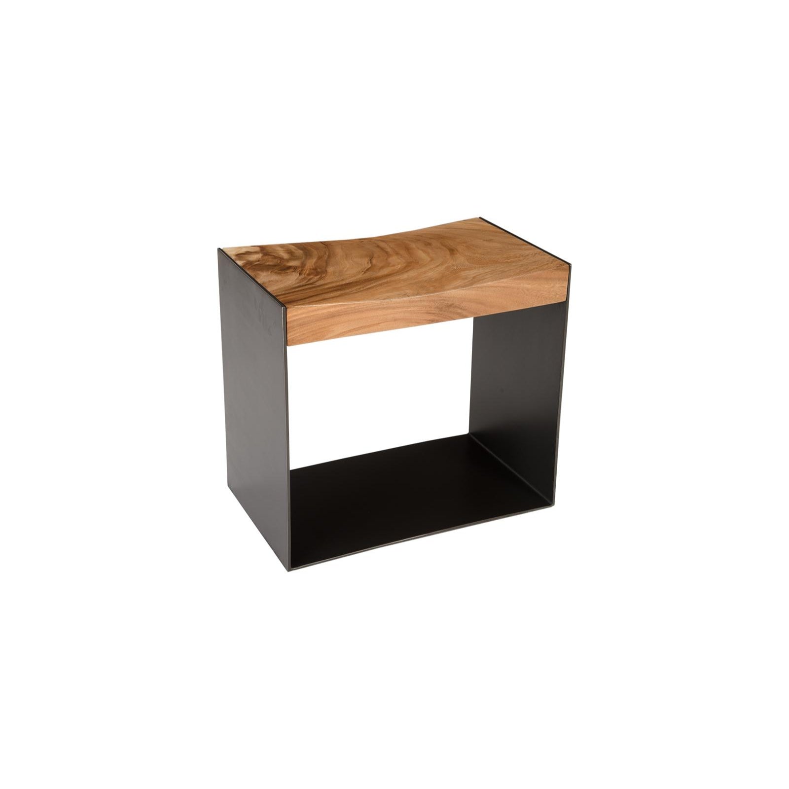 Iron Frame Stool - Natural