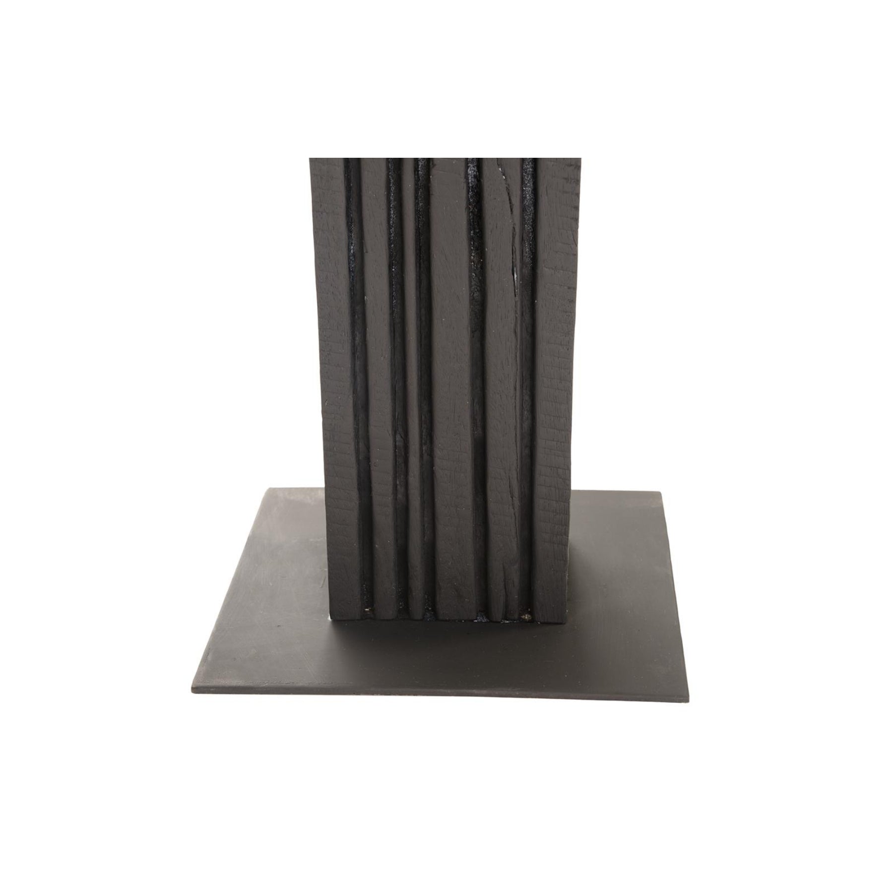 Black Wood Linear Abstract Sculpture