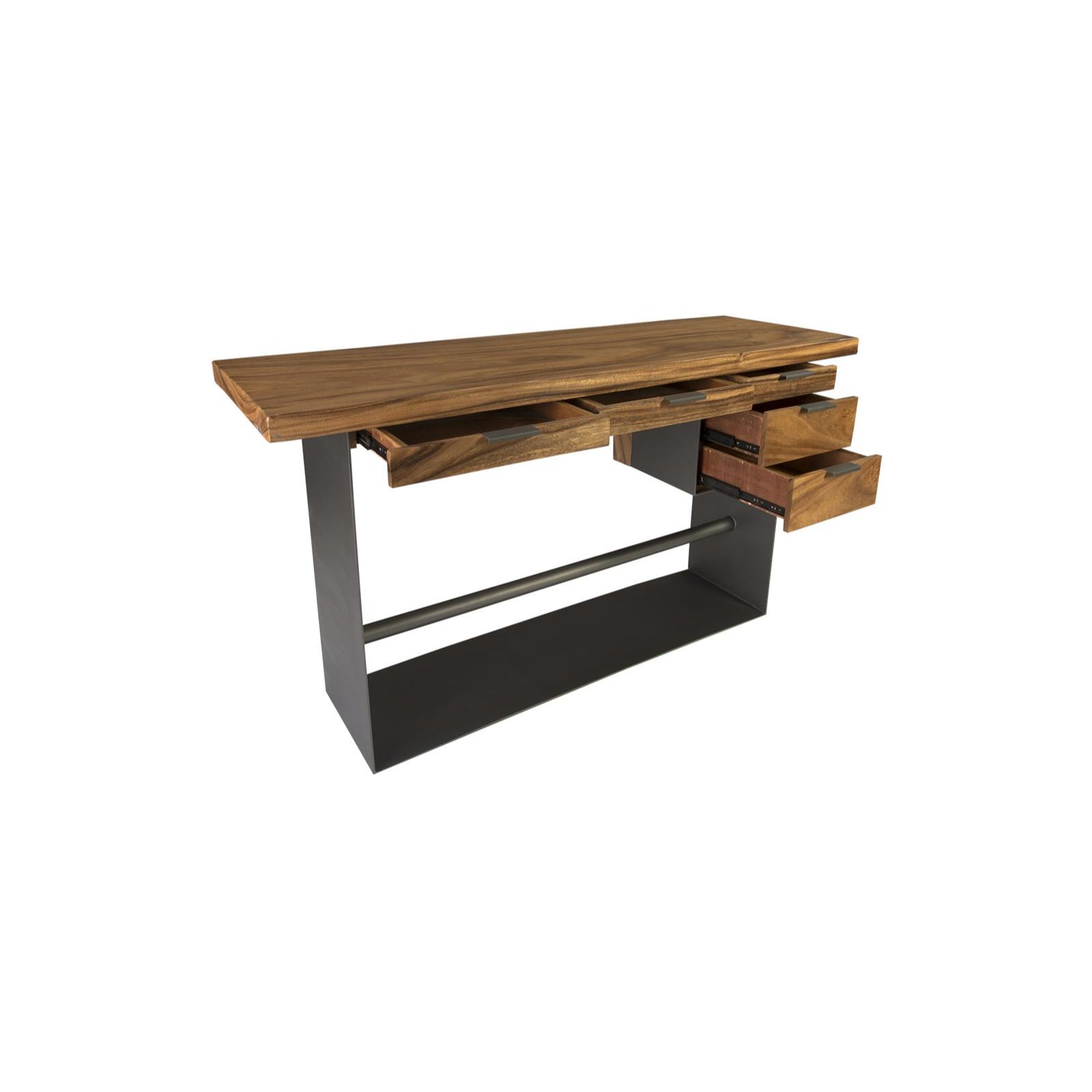 Iron Frame Standing Desk with Drawers