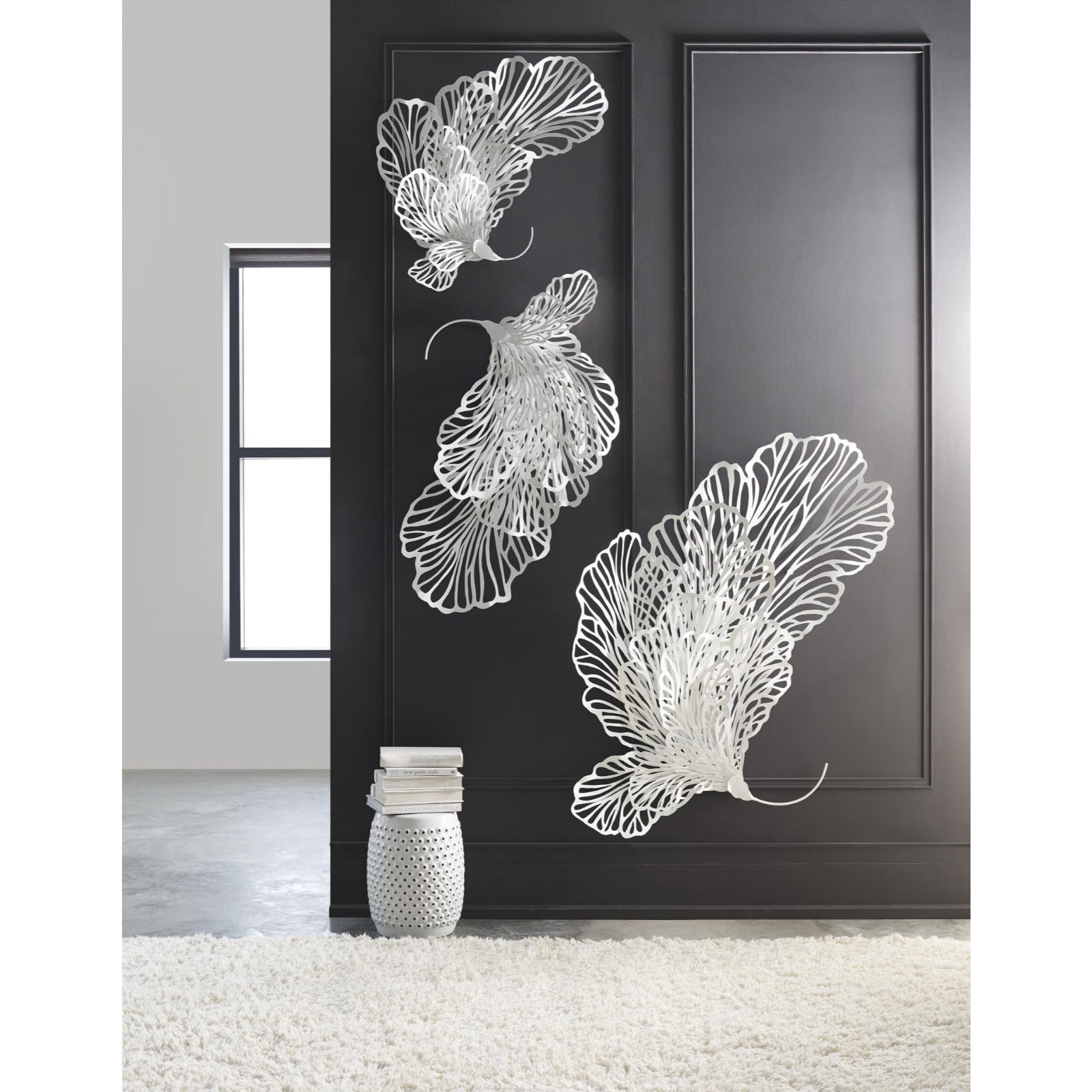 Butterfly Wall Art - White