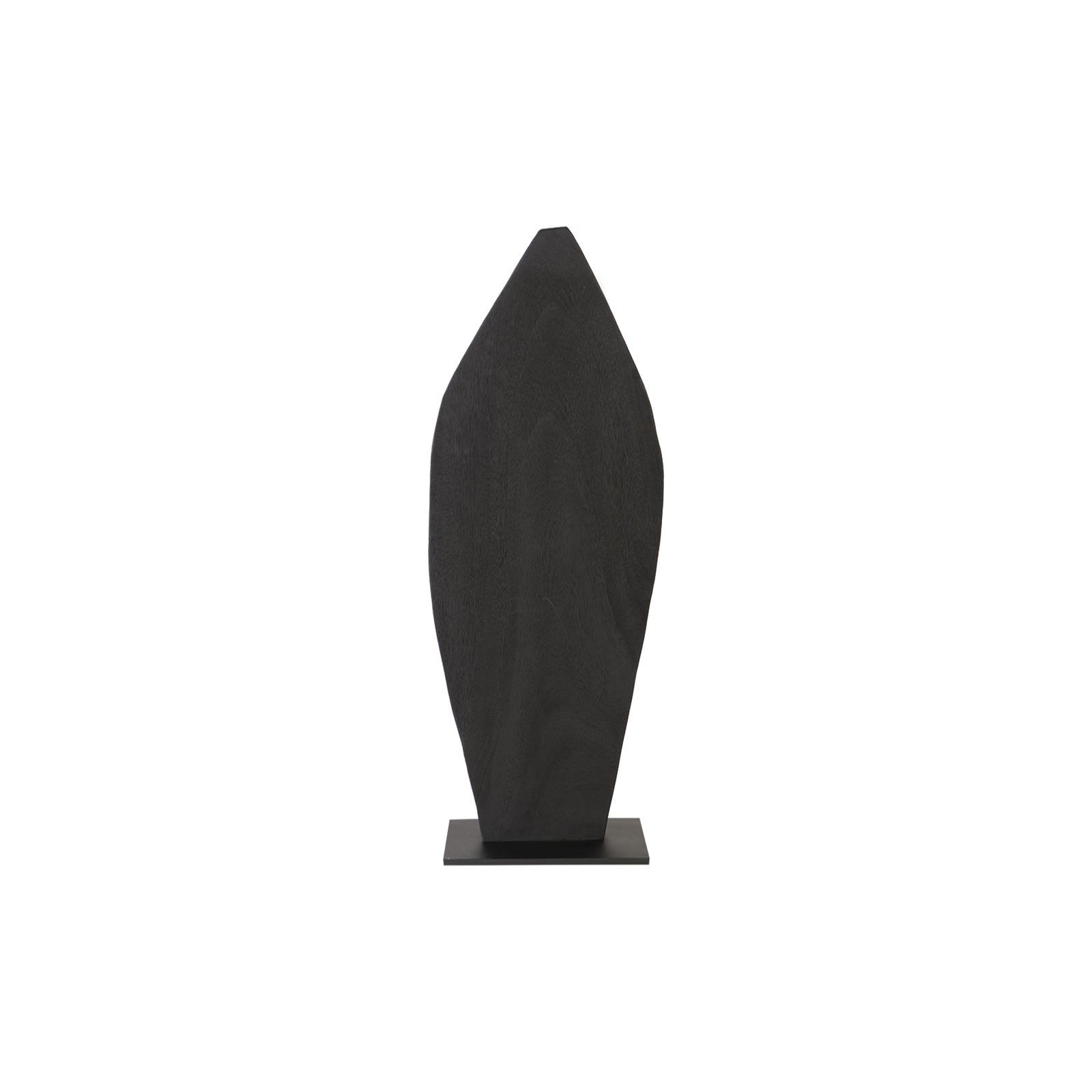 Carved Leaf on Stand - Burnt