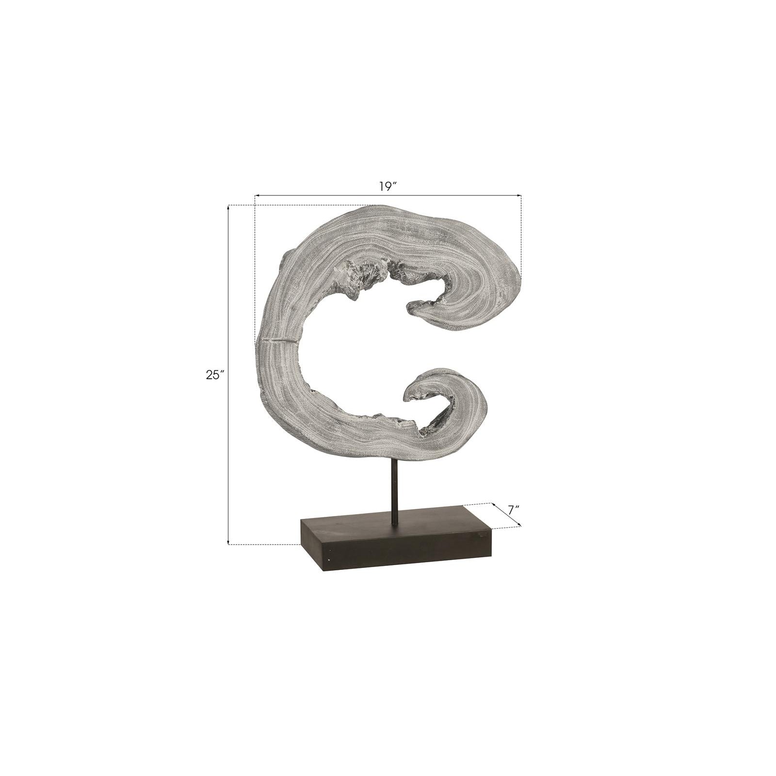 Creature Sculpture on Stand - Gray Stone