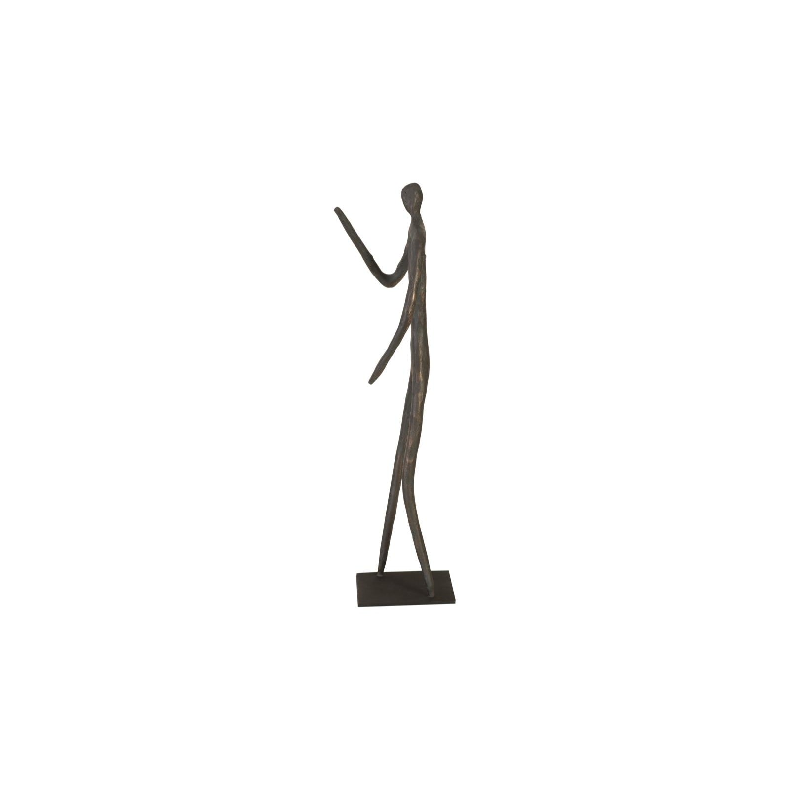 Abstract Figure on Metal Base with Elbow Bent - Bronze Finish