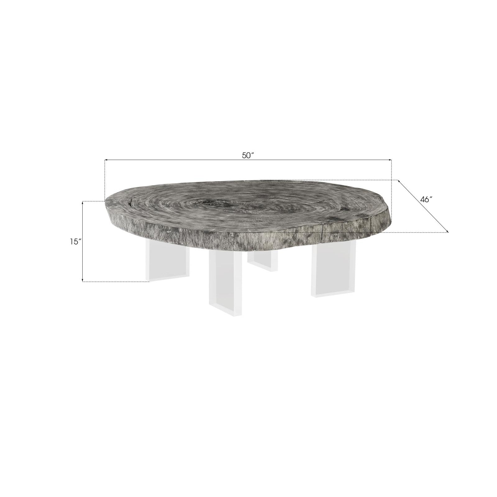 Floating Coffee Table with Acrylic Legs