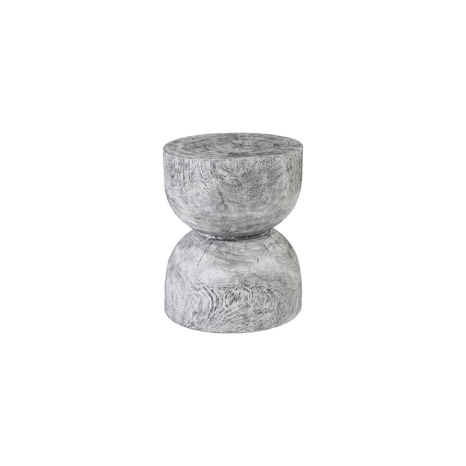 Hour Glass Side Table - Gray