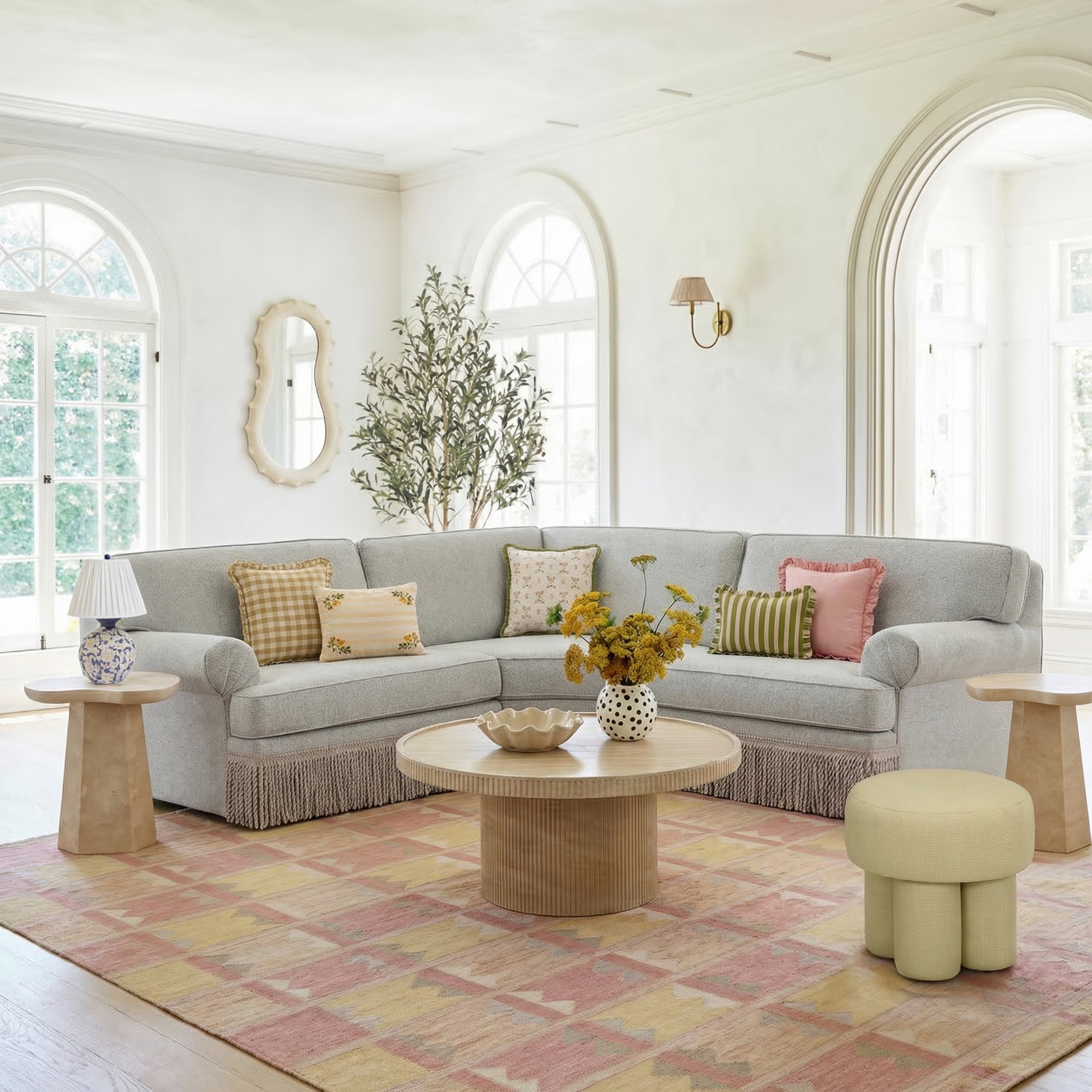 Darcy 36" Concrete Indoor/Outdoor Round Coffee Table
