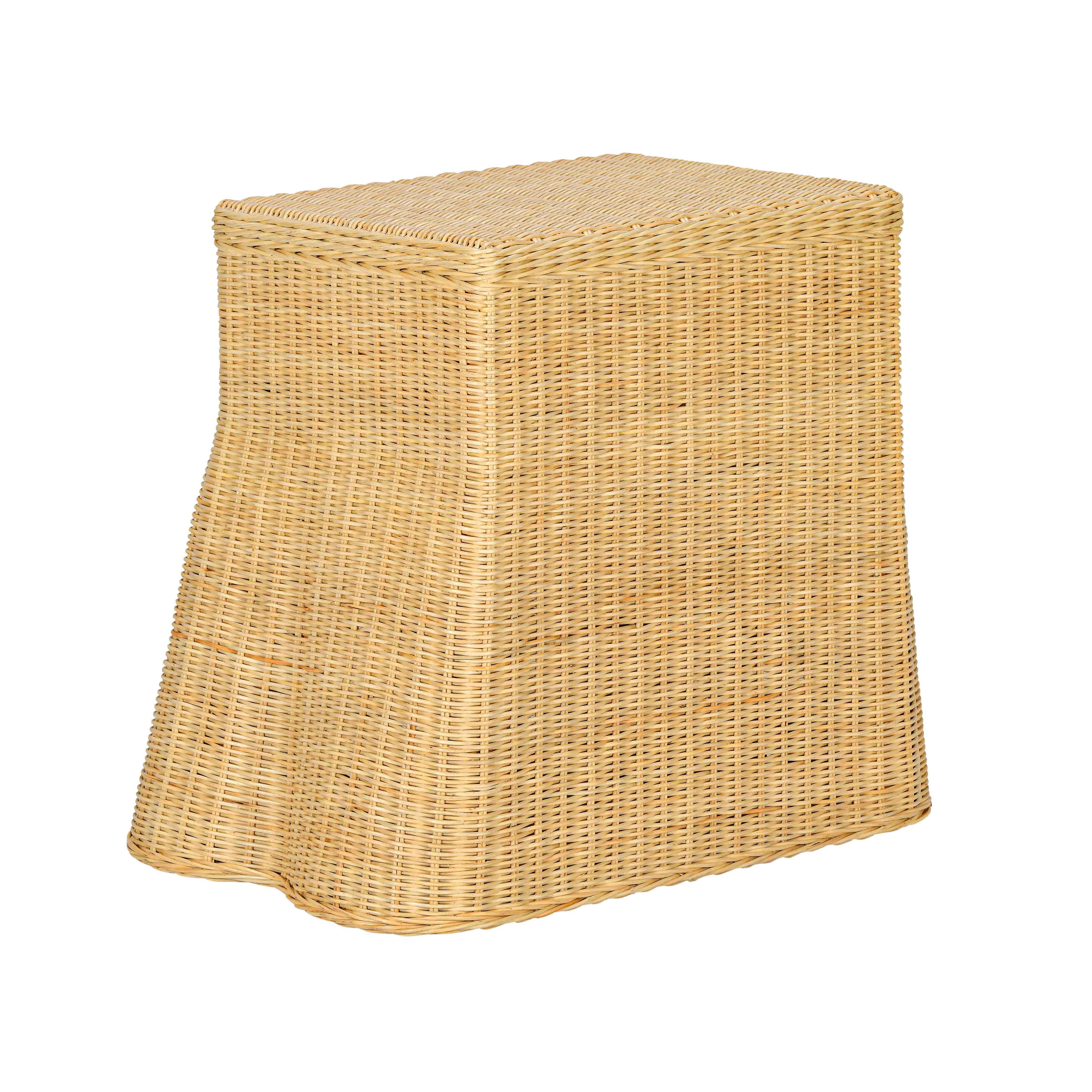 Pentra 25" Natural Rattan Nightstand with Drawer