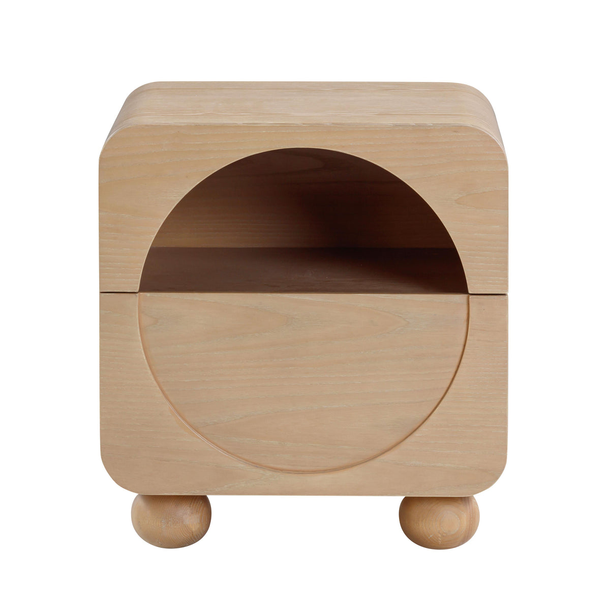 Moonrise Natural Ash Nightstand with Drawer