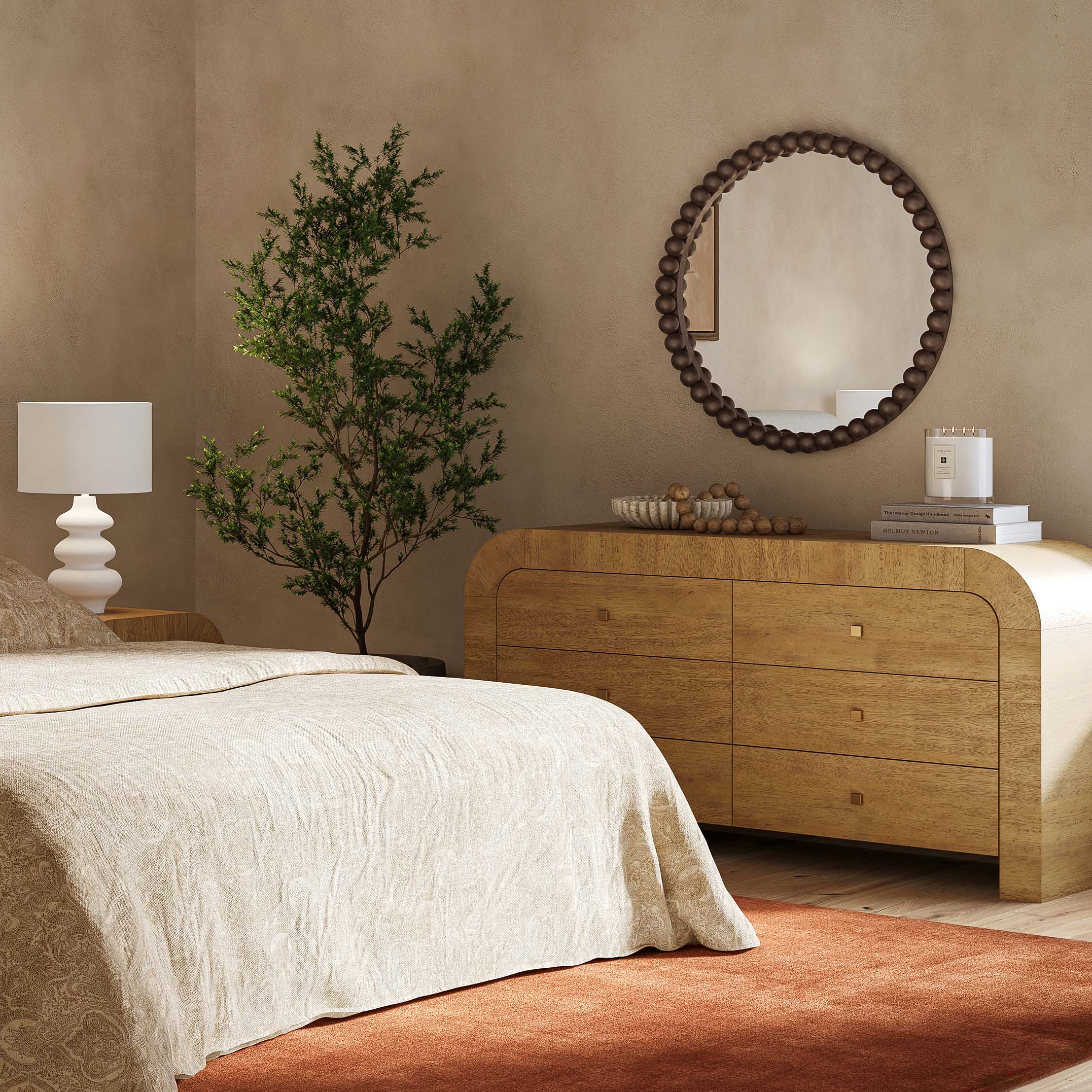 Hump 62" Arched 6-Drawer Dresser
