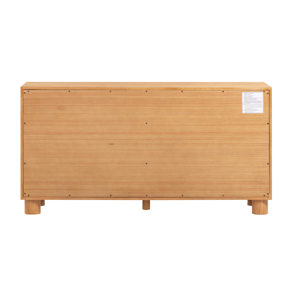 Miles Natural Wood 6-Drawer Dresser