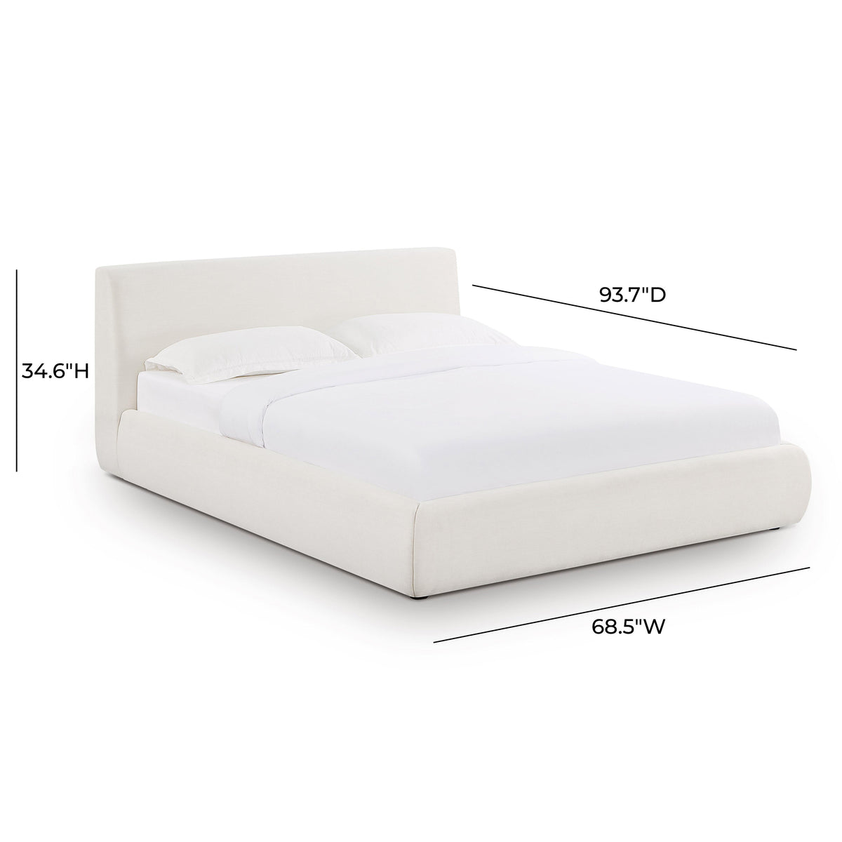 Isla Cream Upcycled Performance Linen Bed