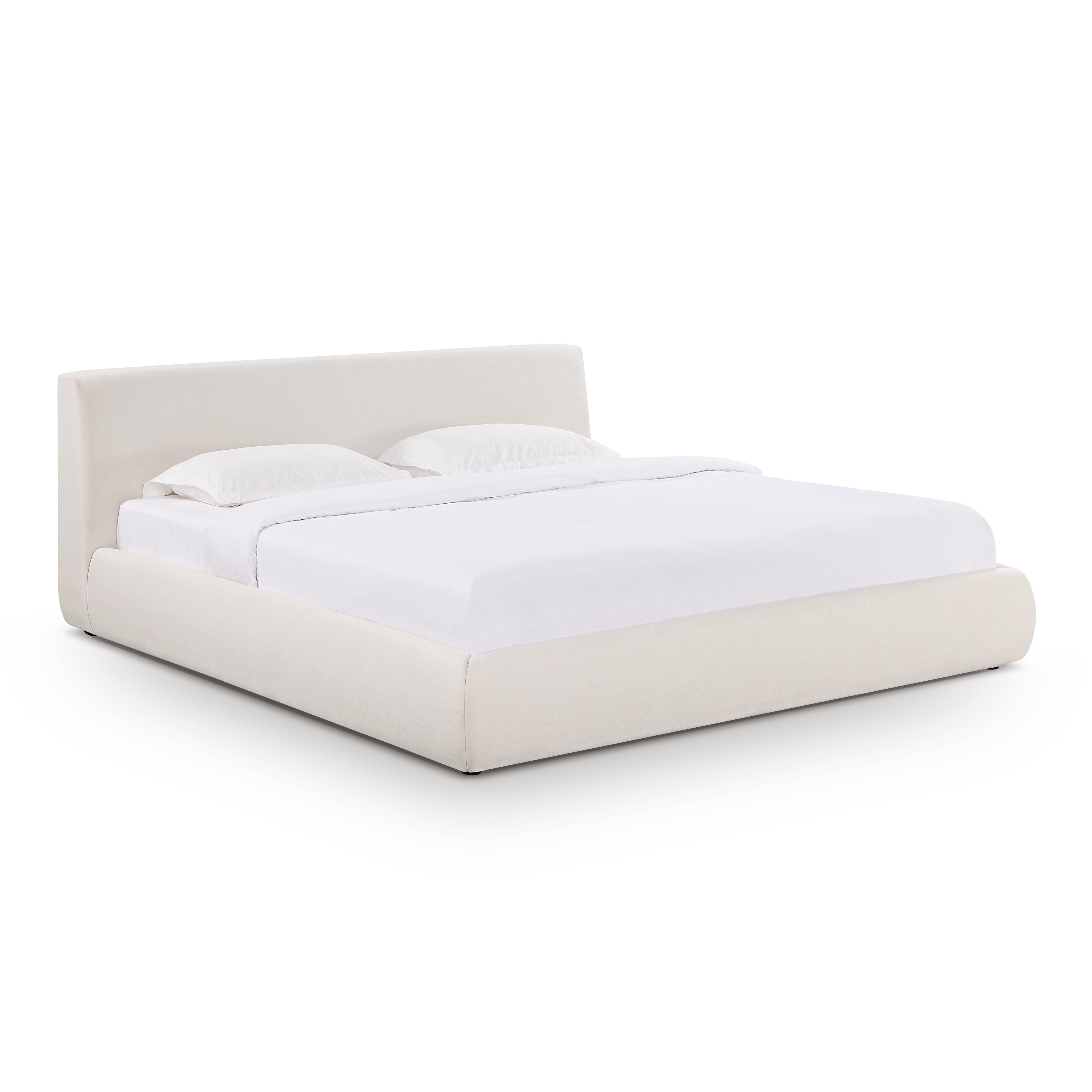 Isla Cream Upcycled Performance Linen Bed