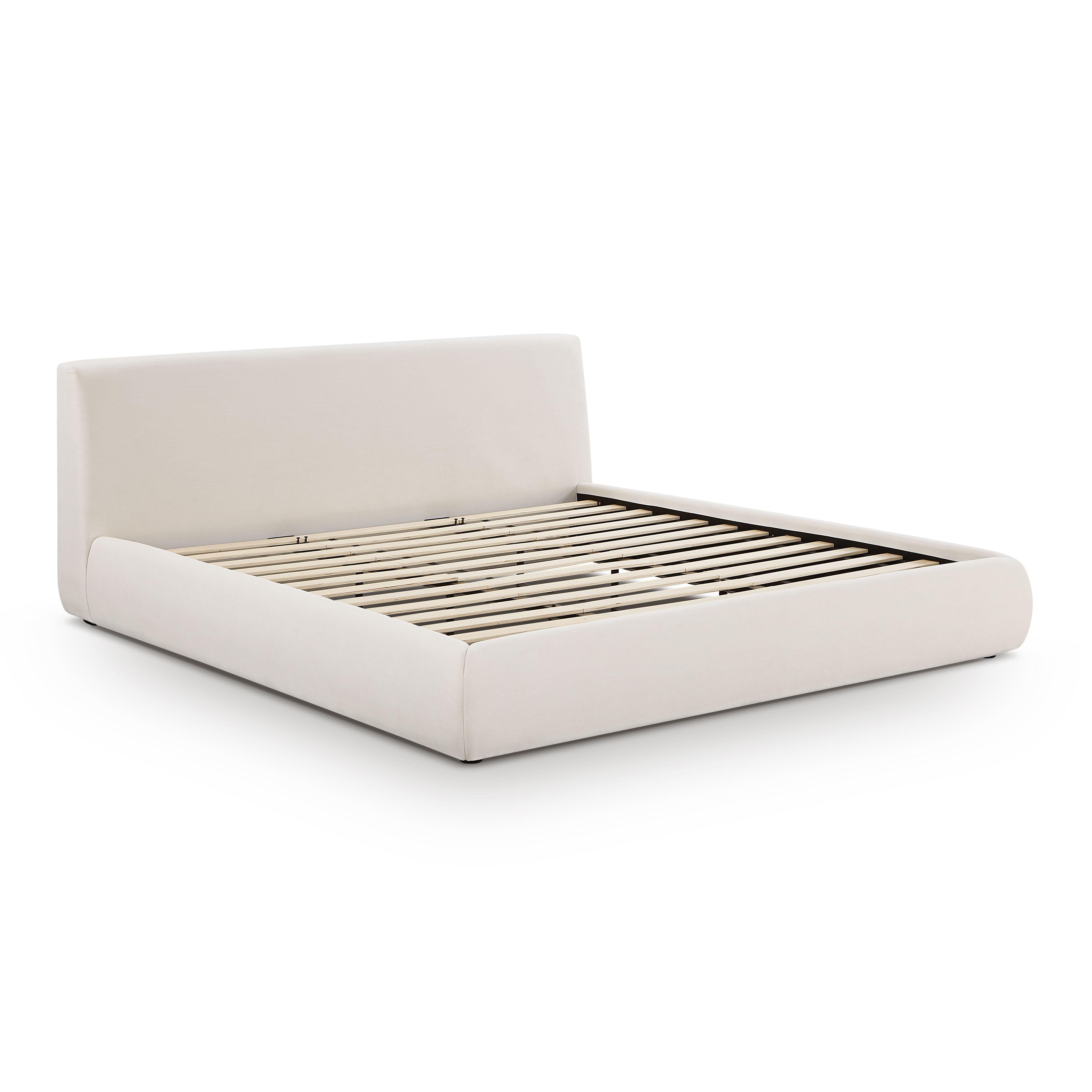 Isla Cream Upcycled Performance Linen Bed