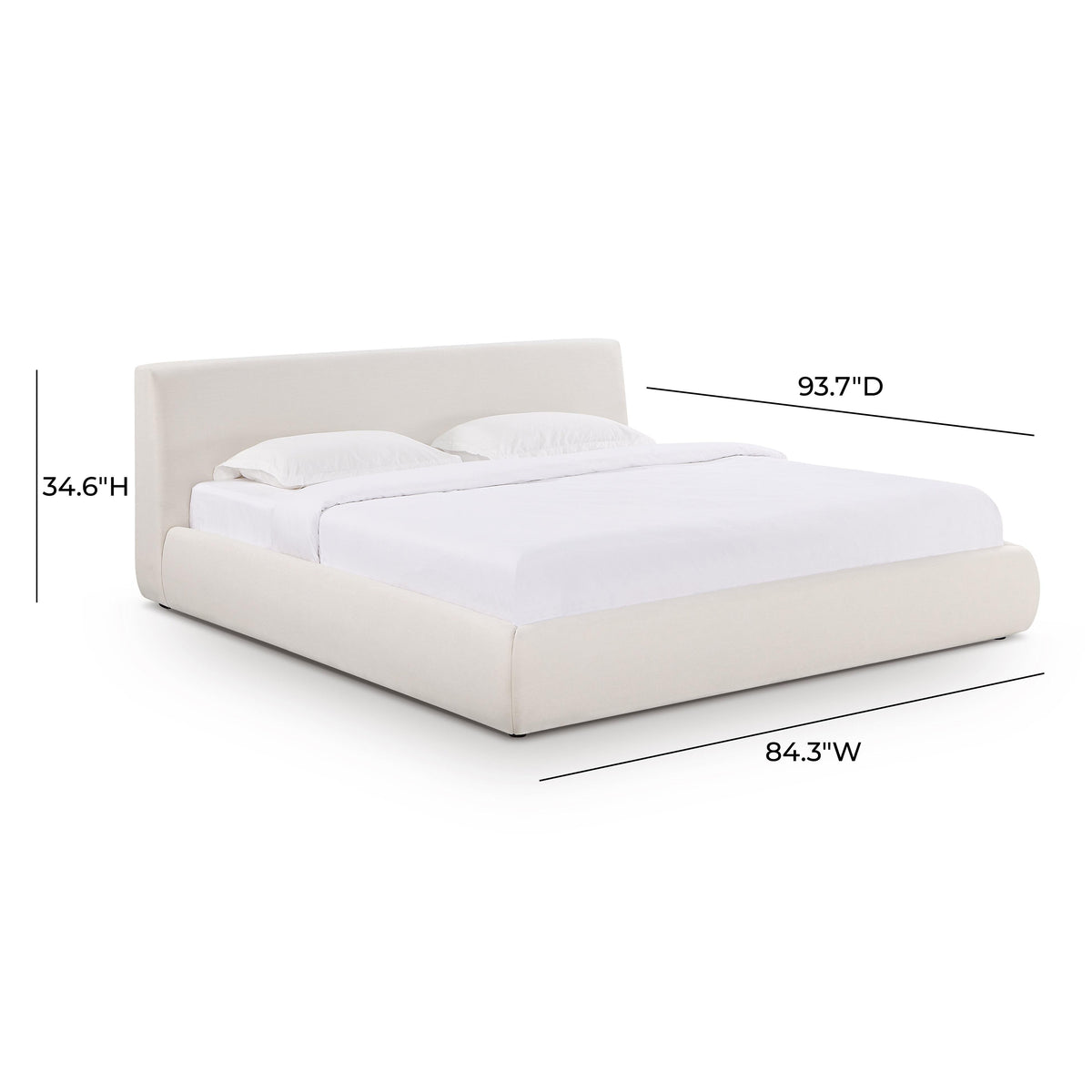 Isla Cream Upcycled Performance Linen Bed