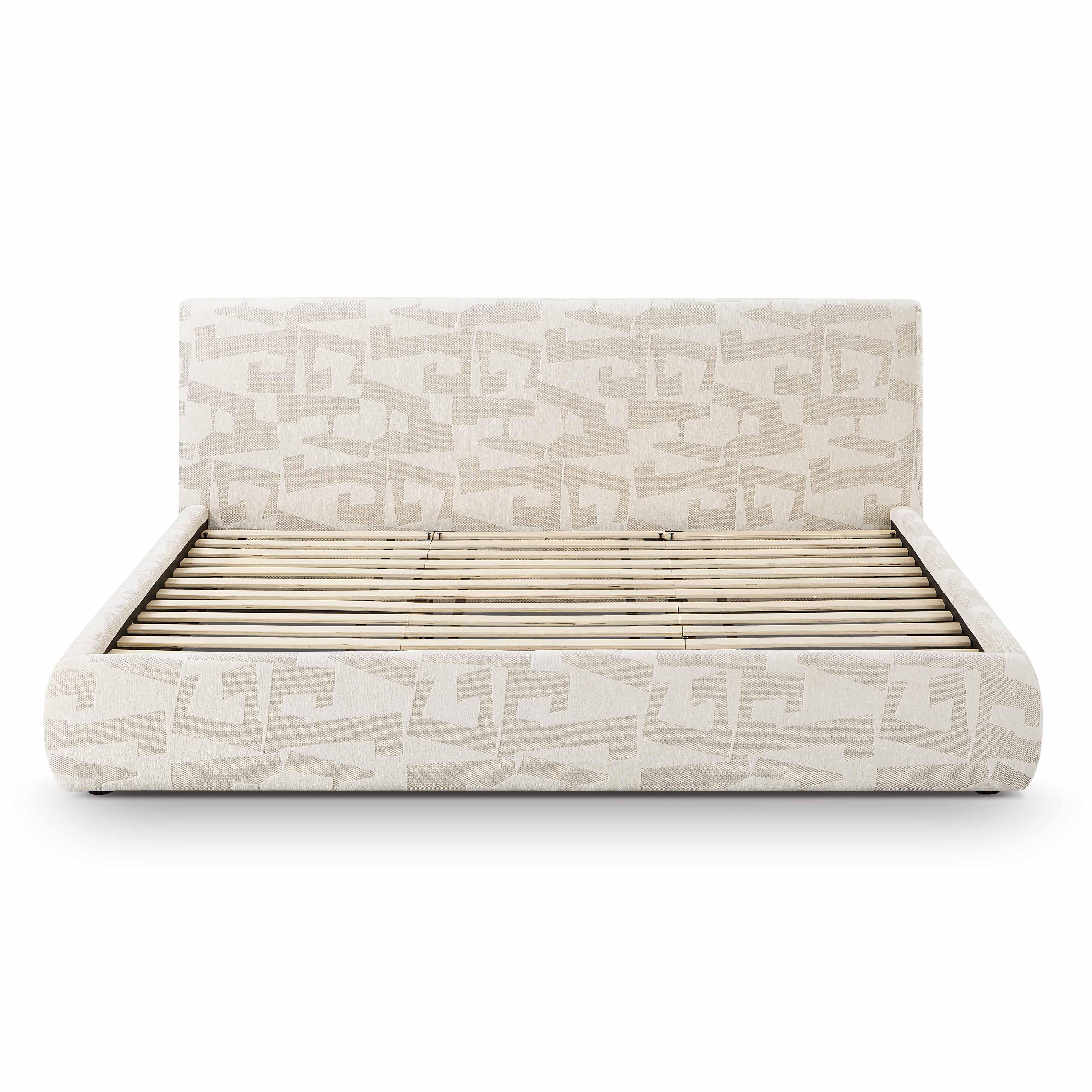 Isla Cream Jacquard Pattern Bed