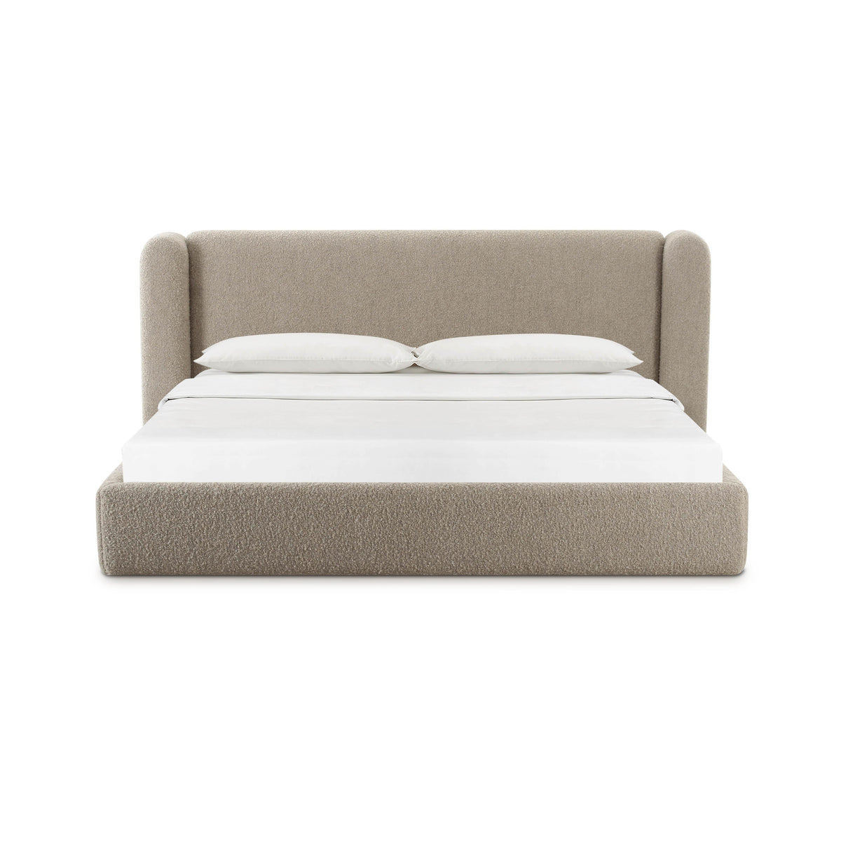 Babette Tan Contract-Grade Boucle Bed by TOV Furniture