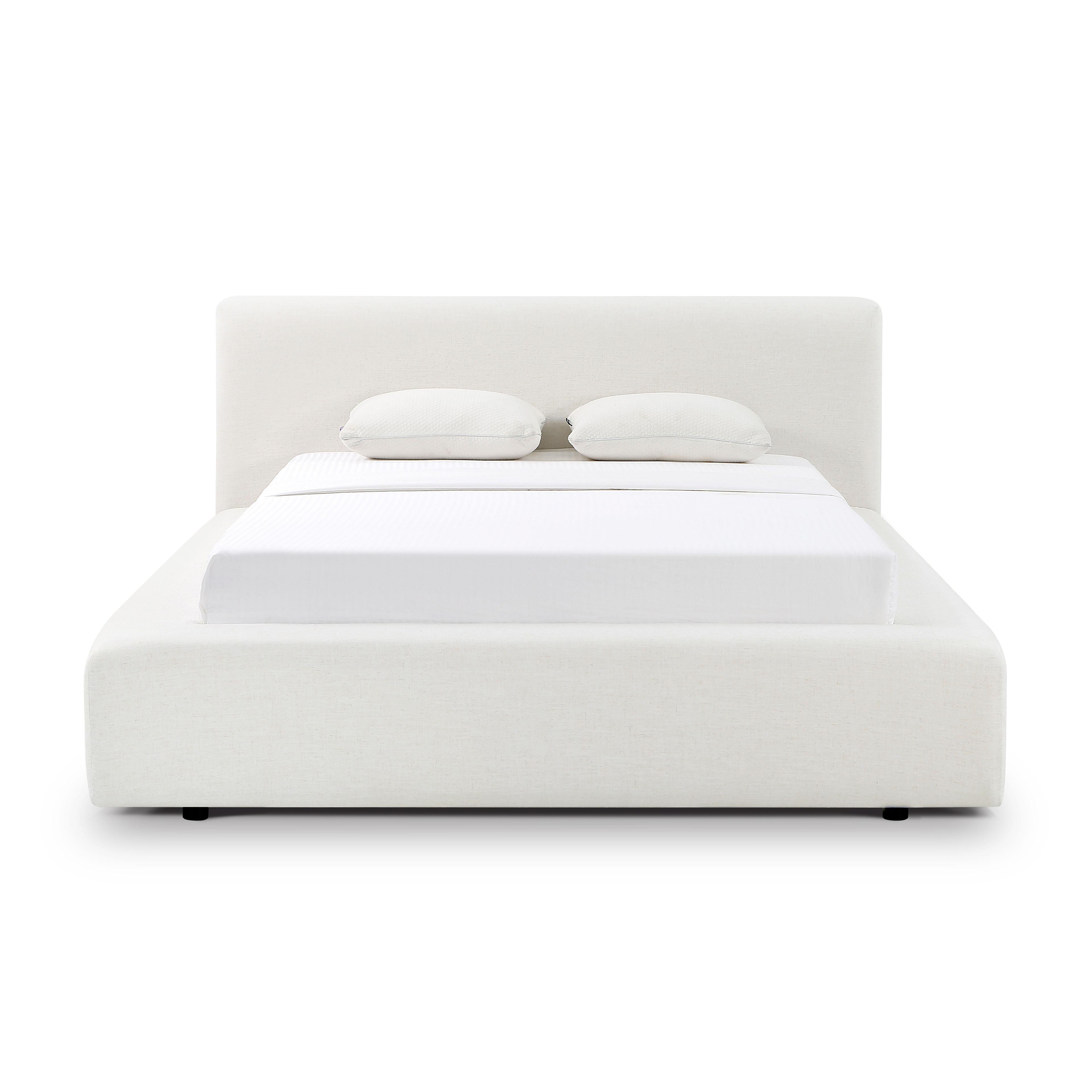Meena Cream Upcycled Performance Linen Storage Bed