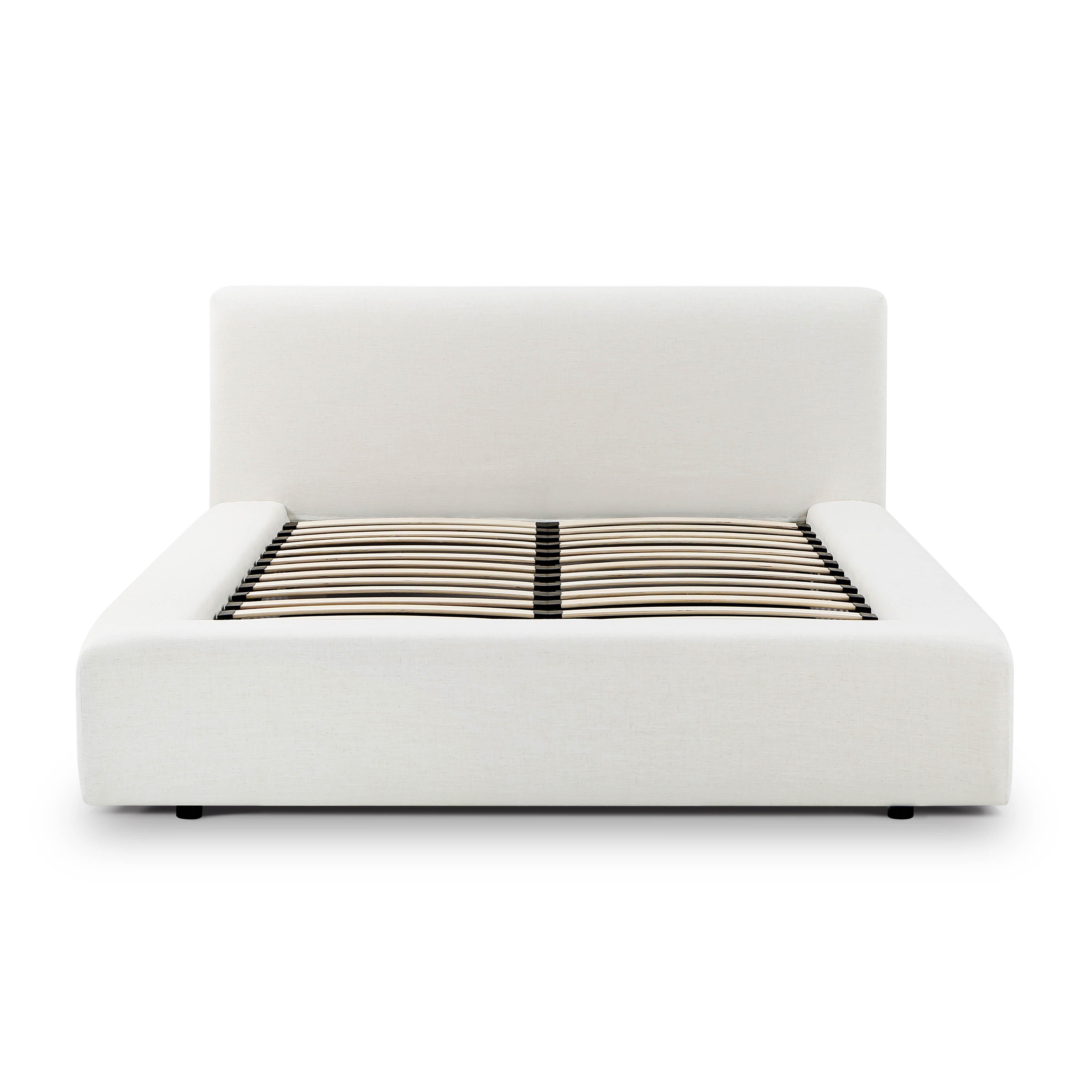 Meena Cream Upcycled Performance Linen Storage Bed