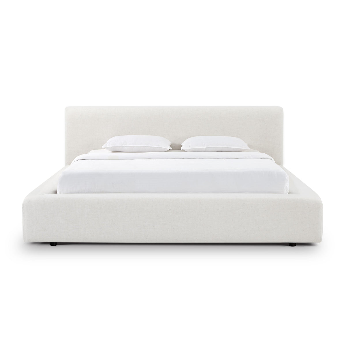Meena Cream Upcycled Performance Linen Storage Bed