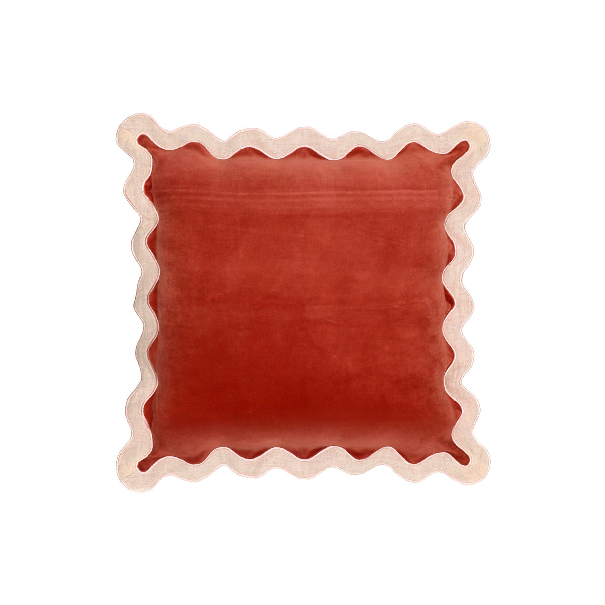 Scalloped Edge 24" Square Throw Pillow Cover