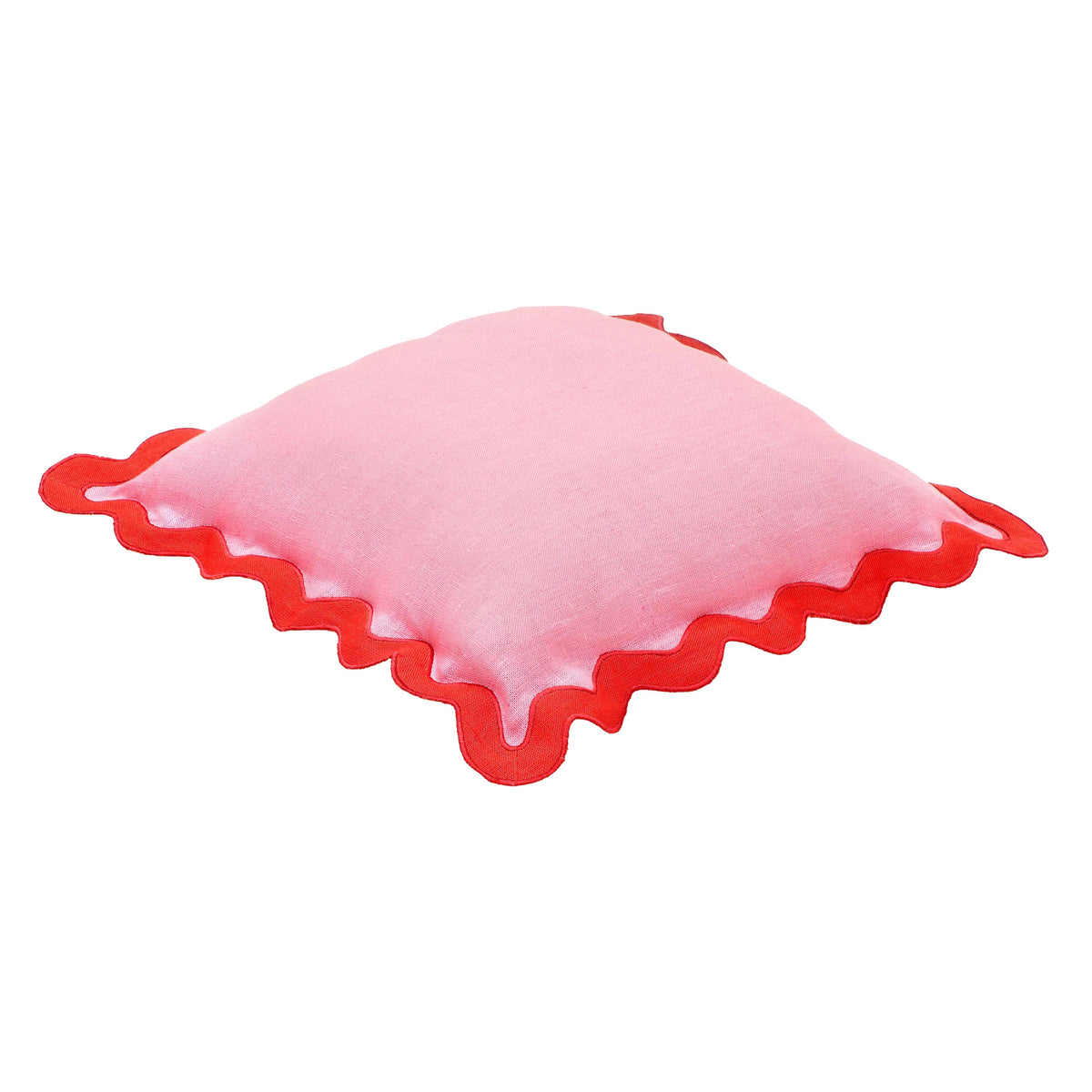 Scalloped Edge 24" Square Throw Pillow Cover