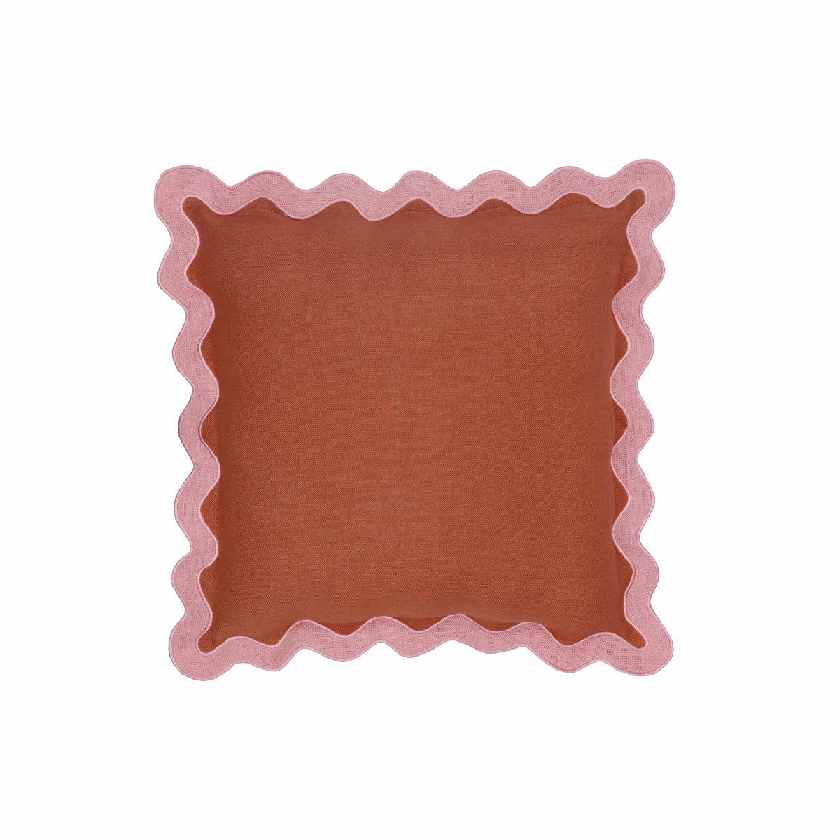 Scalloped Edge 24" Square Throw Pillow Cover