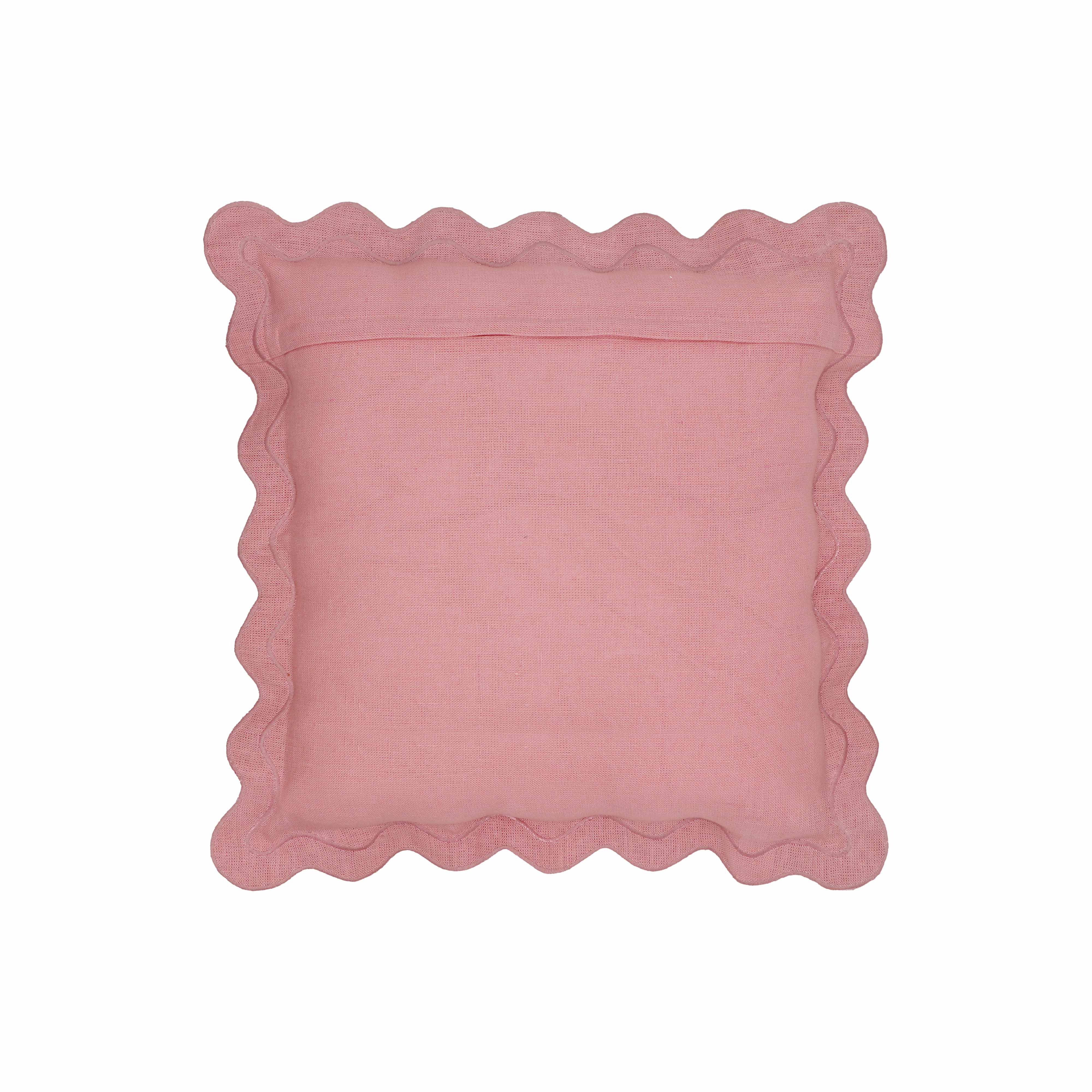 Scalloped Edge 24" Square Throw Pillow Cover