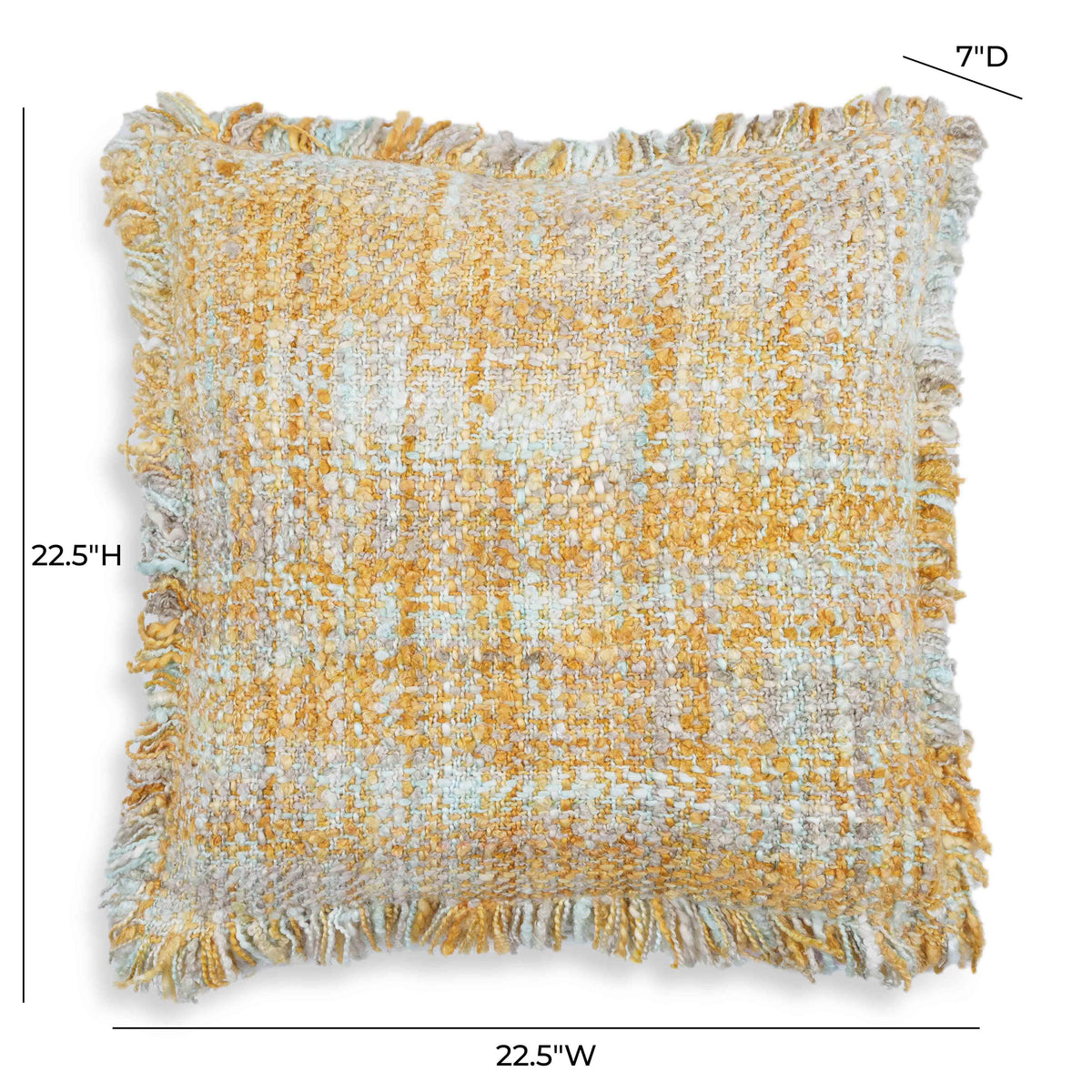 Frazzle 22.5" Textured Square Throw Pillow Cover by TOV Furniture