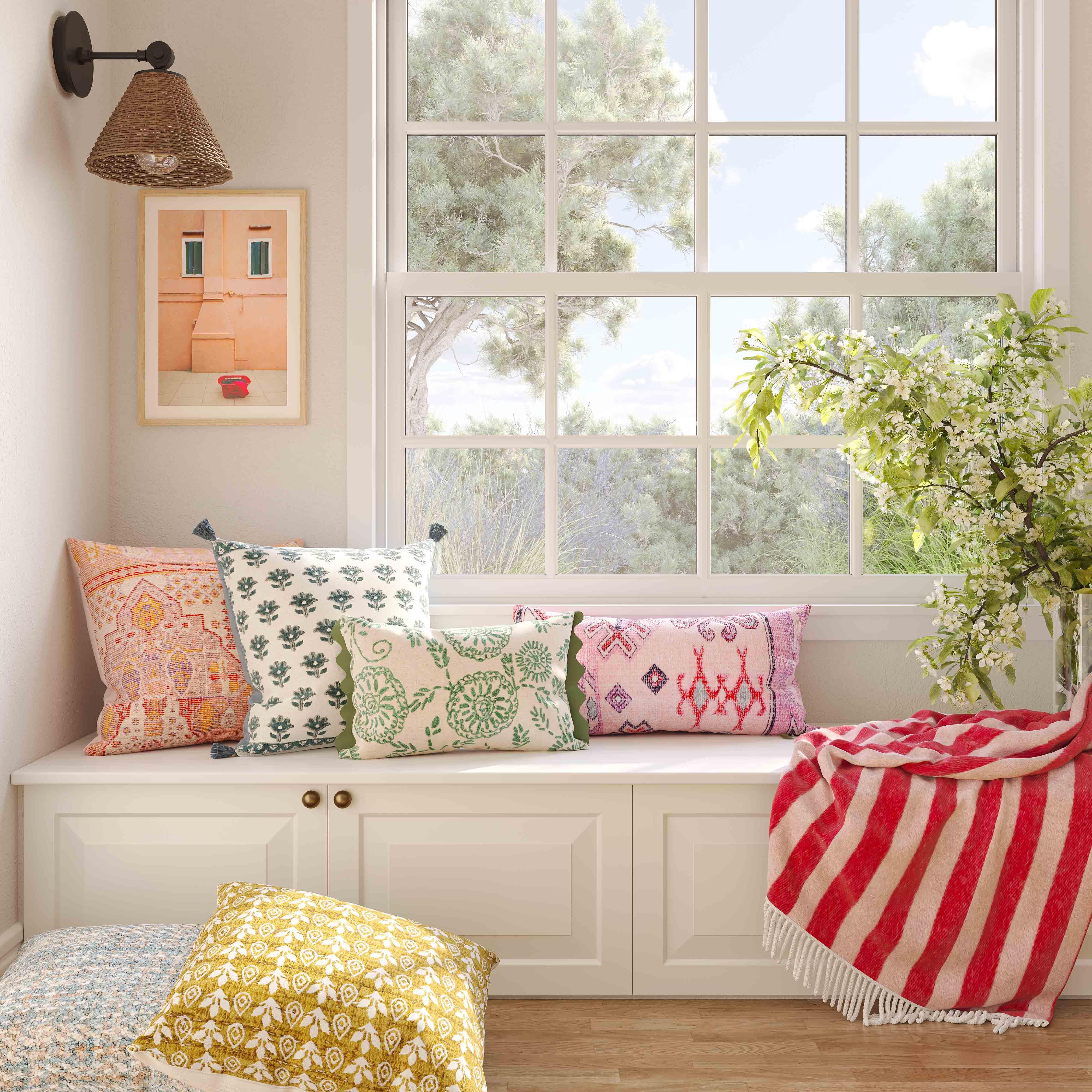 Frazzle 22.5" Textured Square Throw Pillow Cover