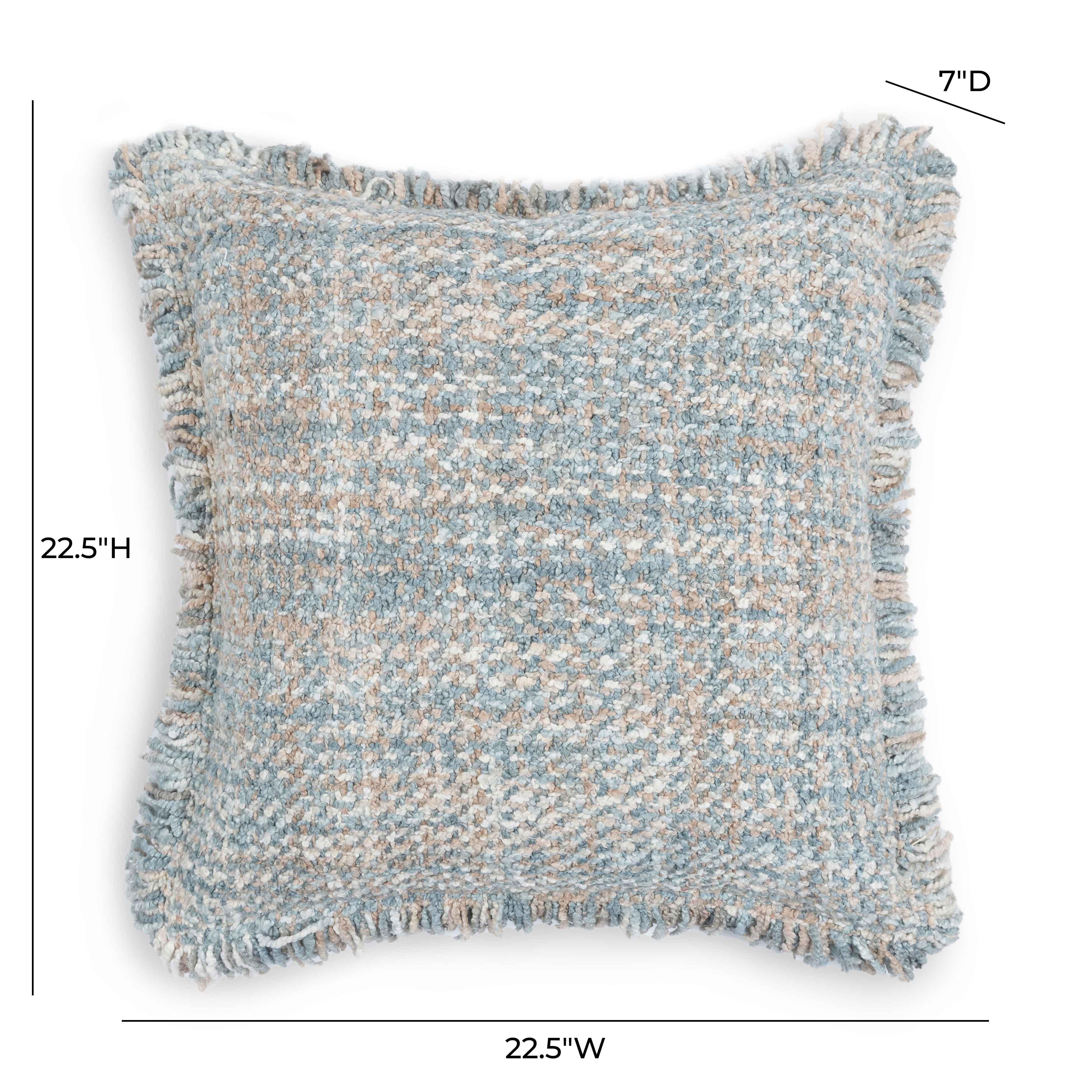 Frazzle 22.5" Textured Square Throw Pillow Cover